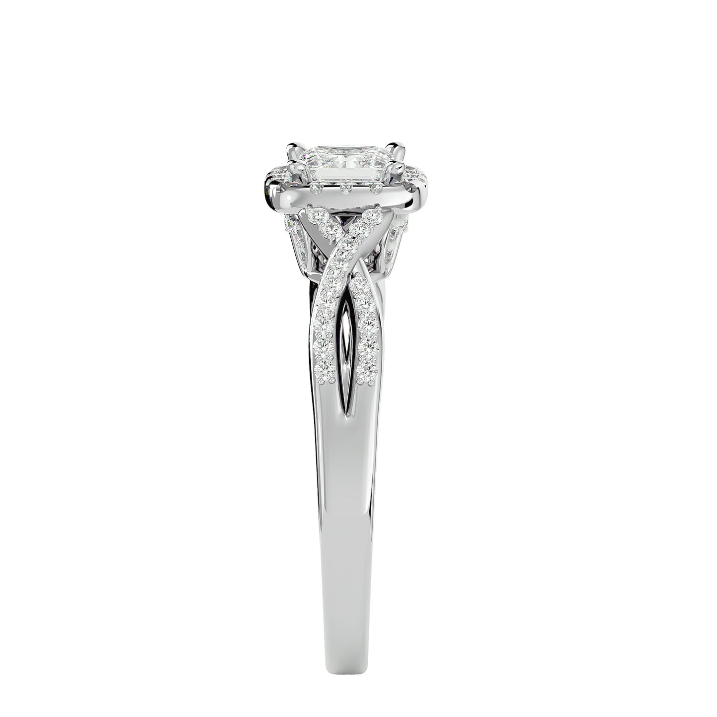 Lucia halo diamonds engagement ring