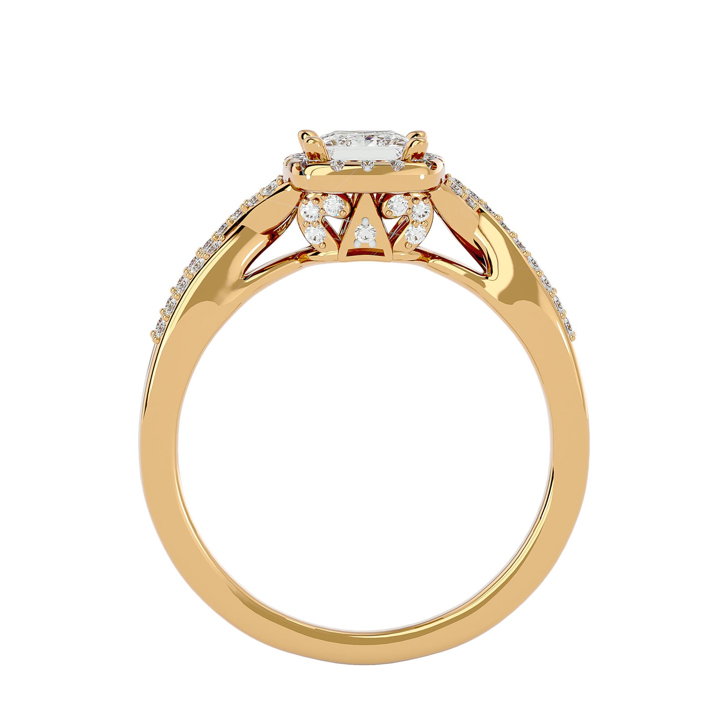 Lucia halo diamonds engagement ring