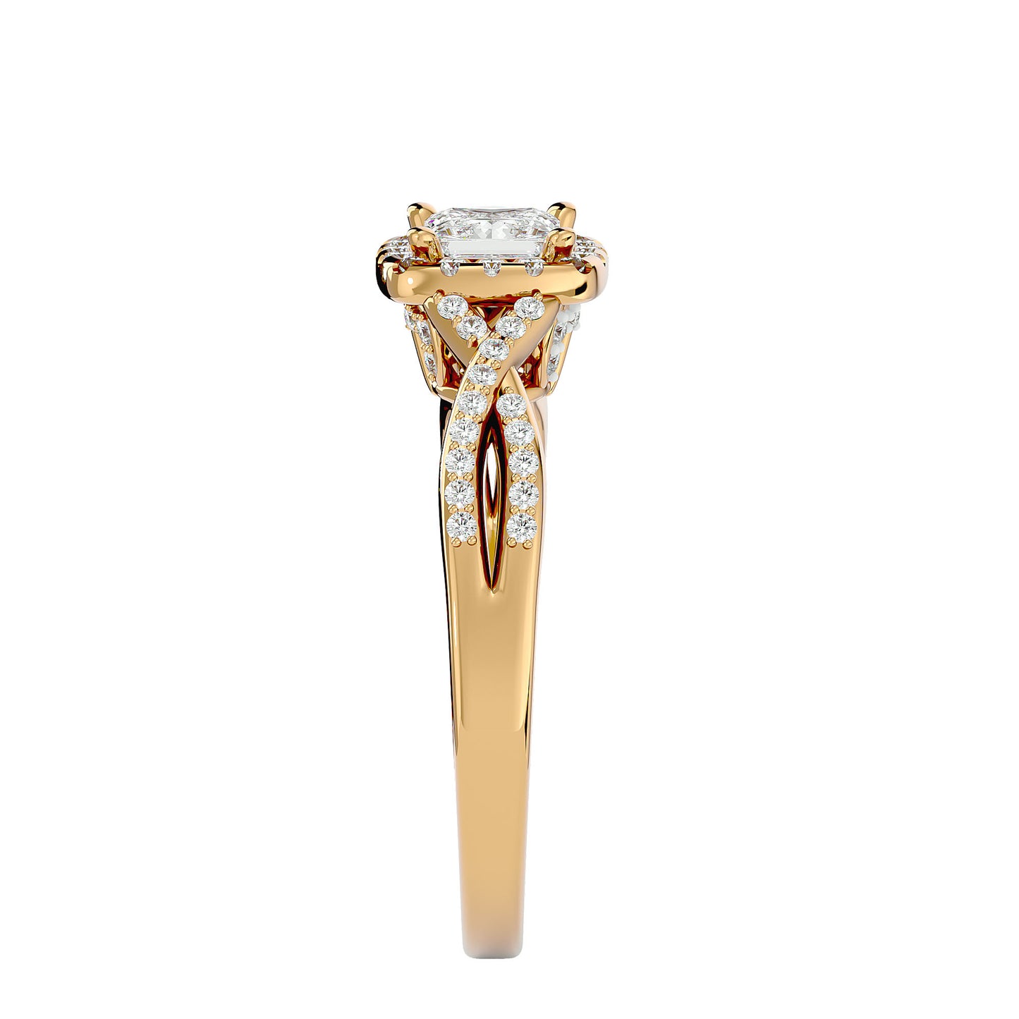 Lucia halo diamonds engagement ring
