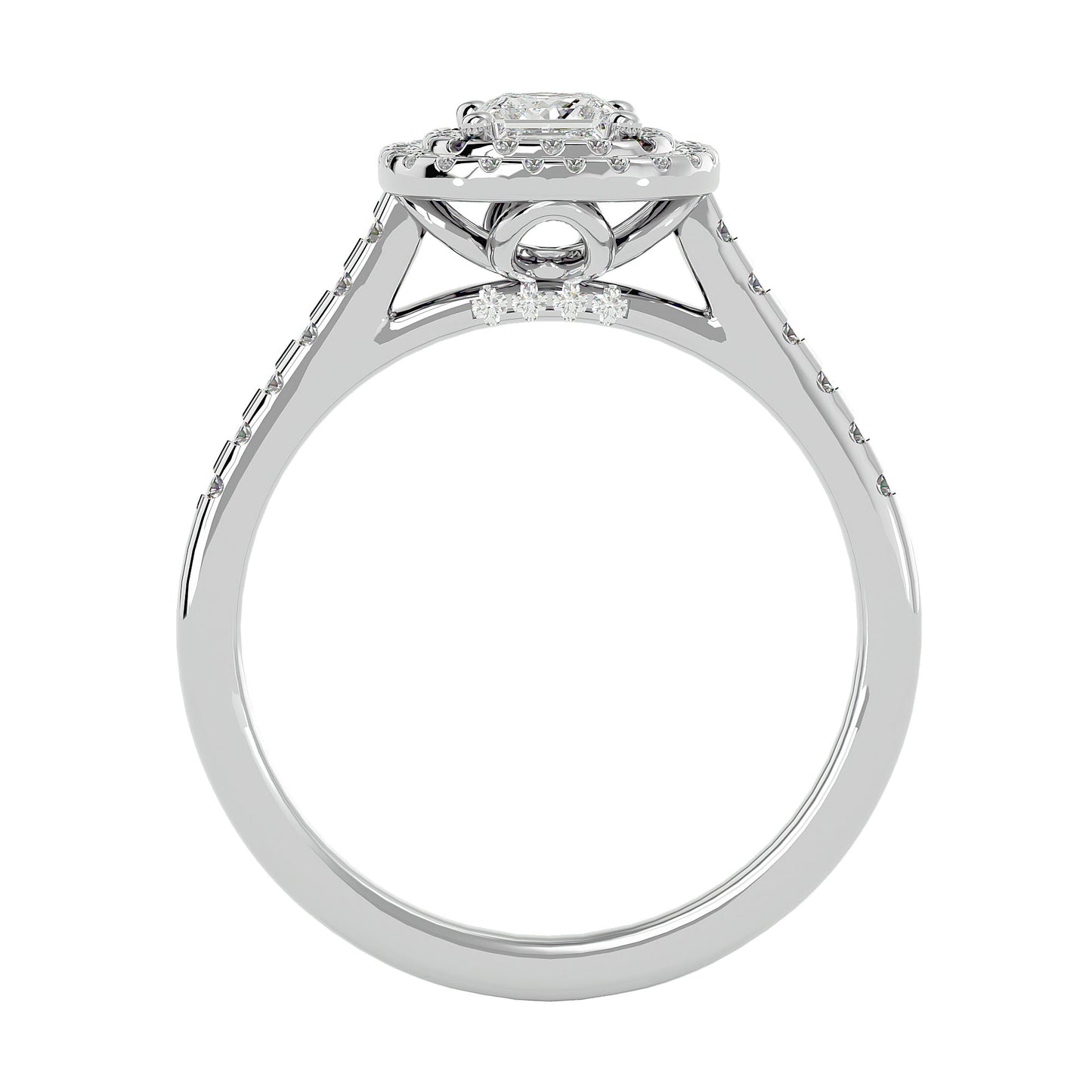 Lily Halo diamond engagement ring