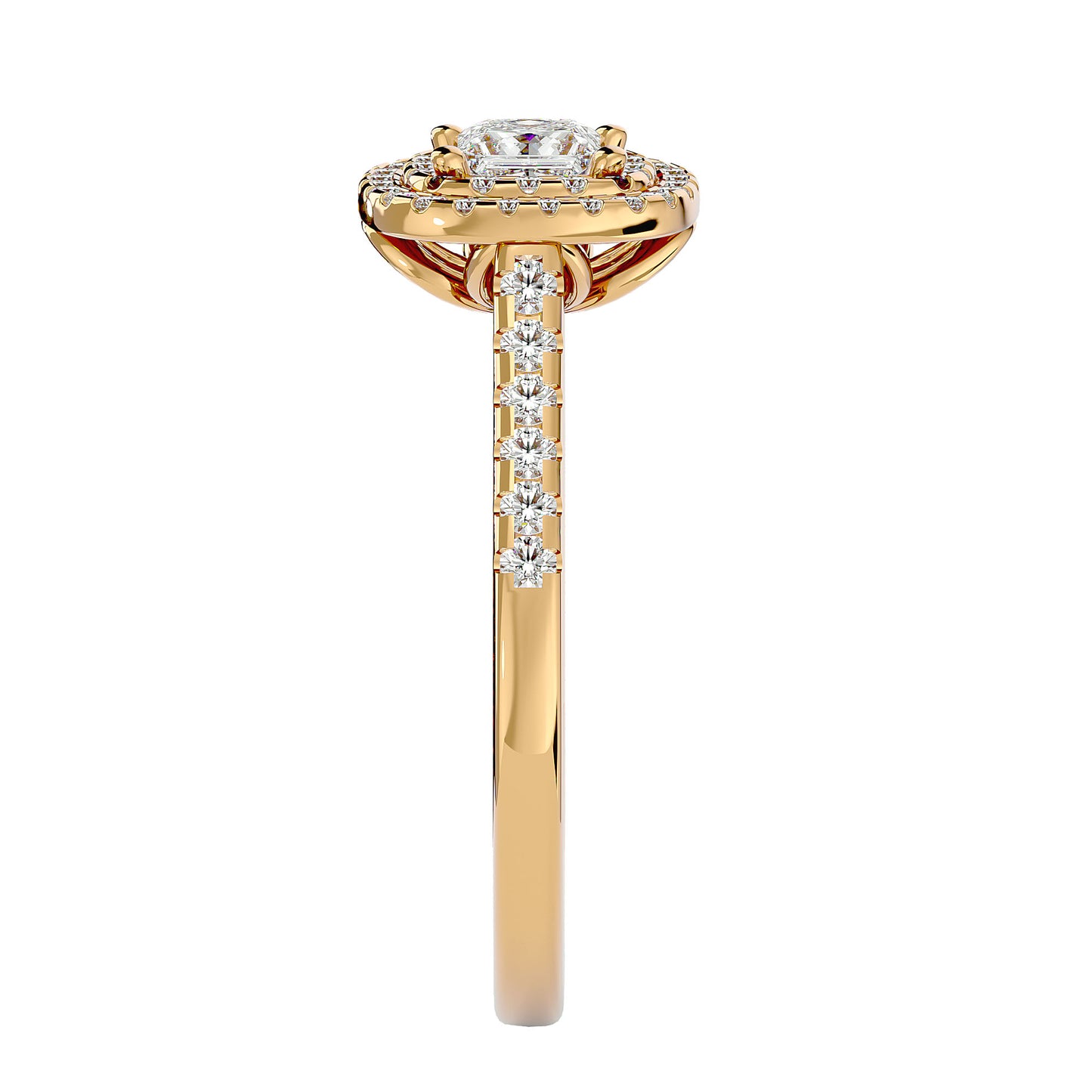 Lily Halo diamond engagement ring