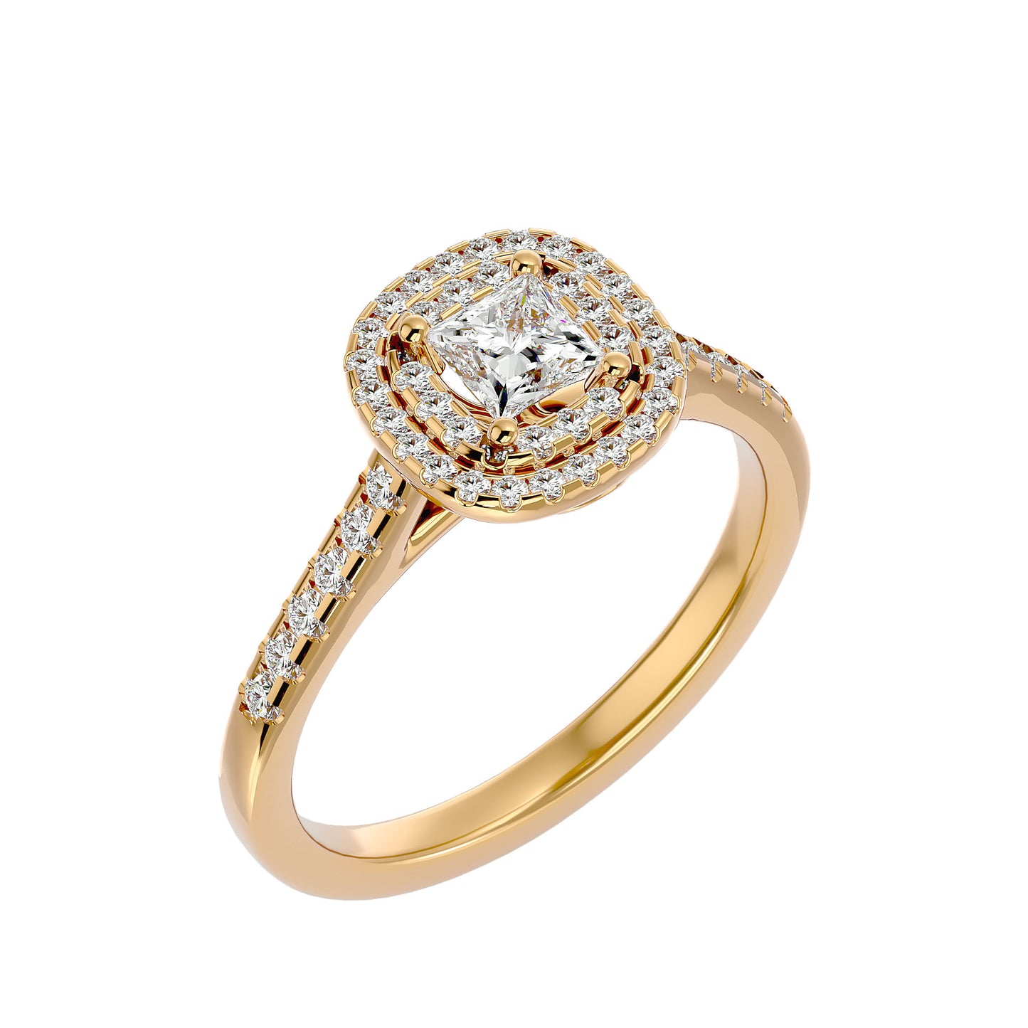Lily Halo diamond engagement ring