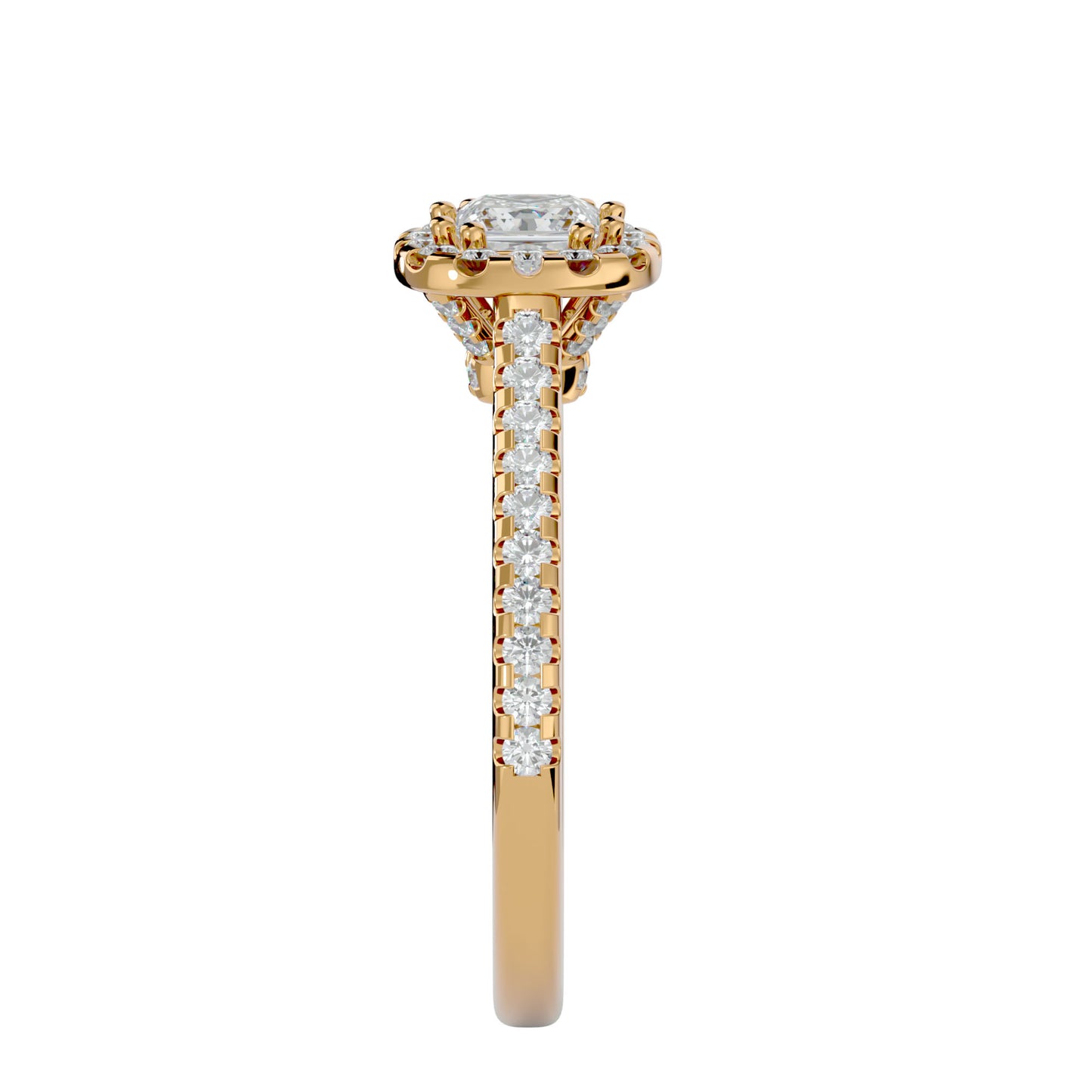 Lea halo diamond engagement ring
