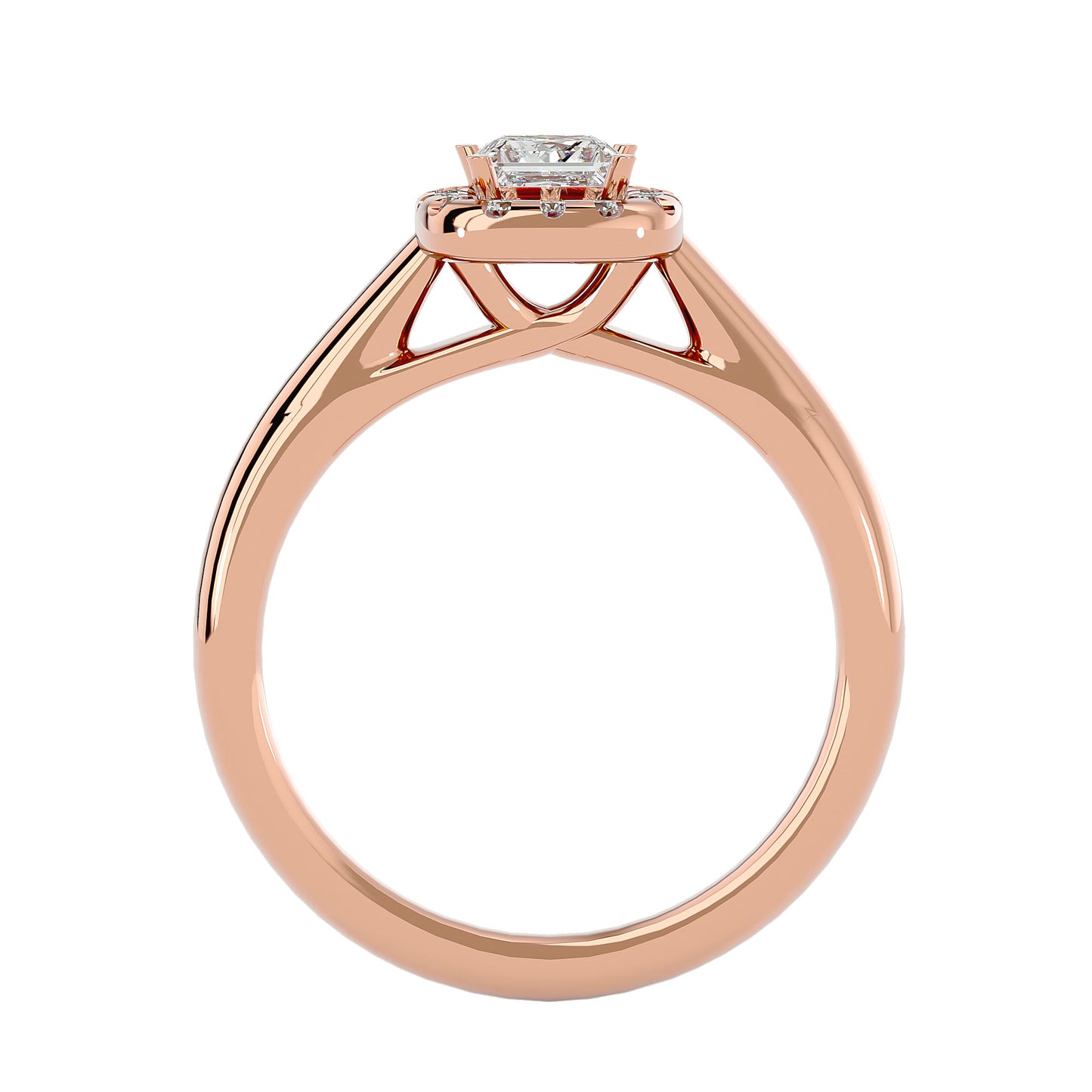 Siya classic halo diamond engagement ring