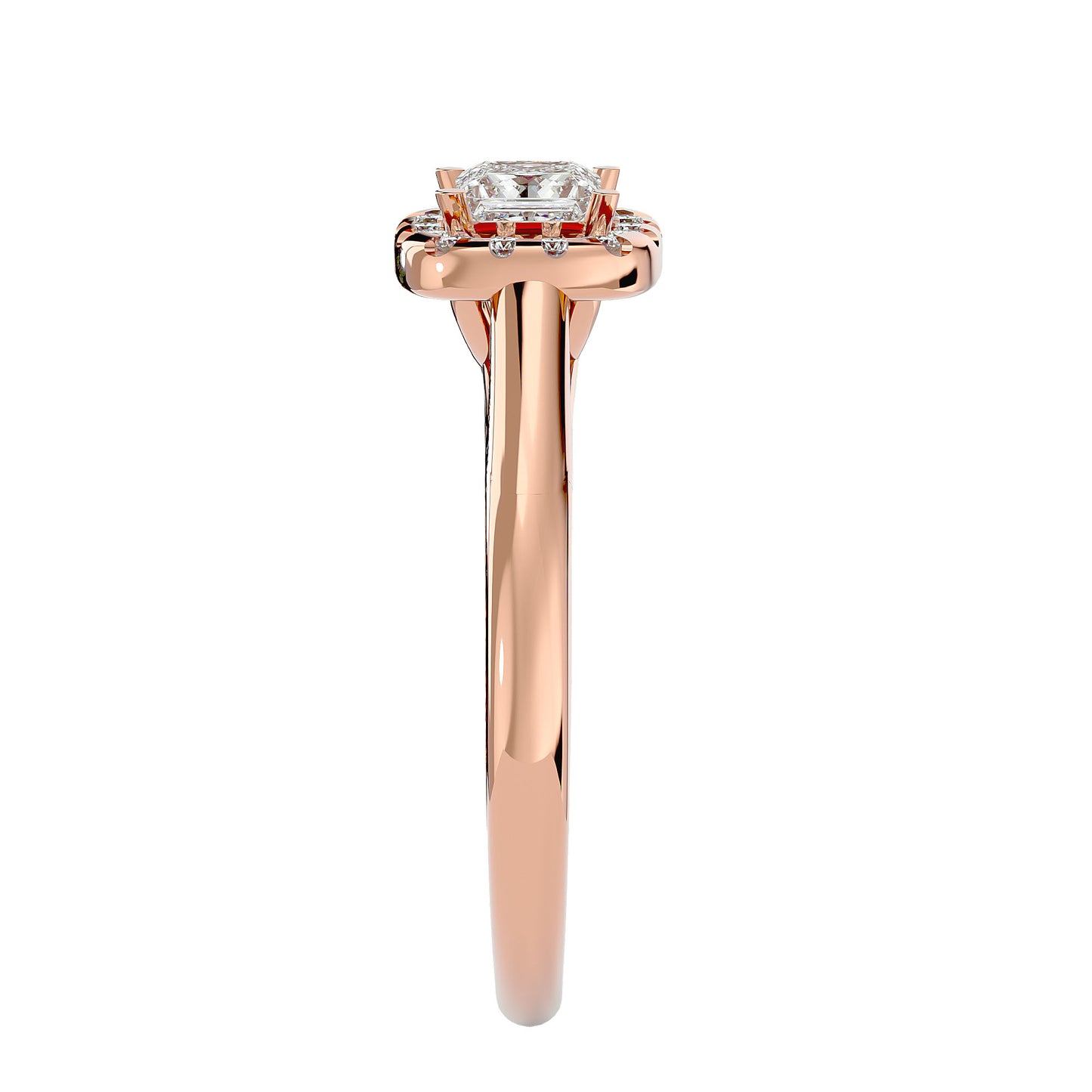 Siya classic halo diamond engagement ring