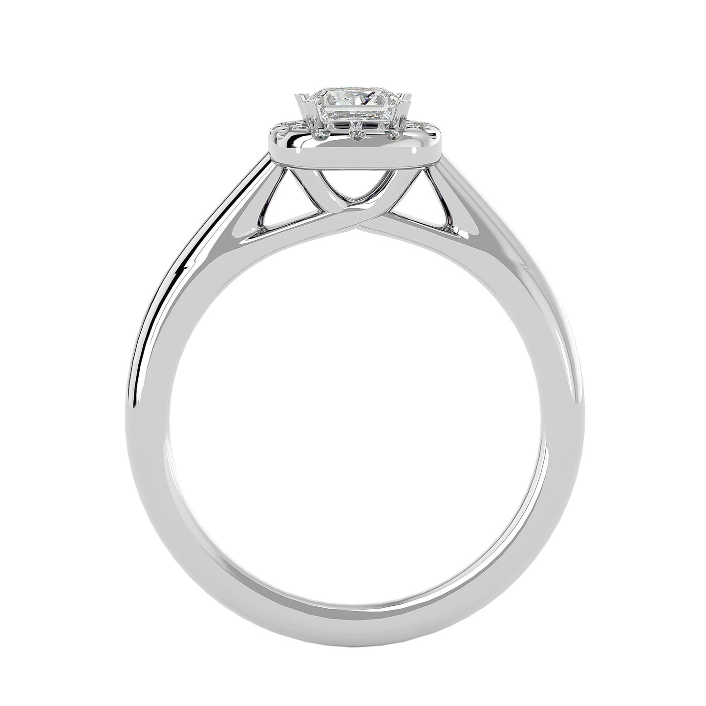 Siya classic halo diamond engagement ring