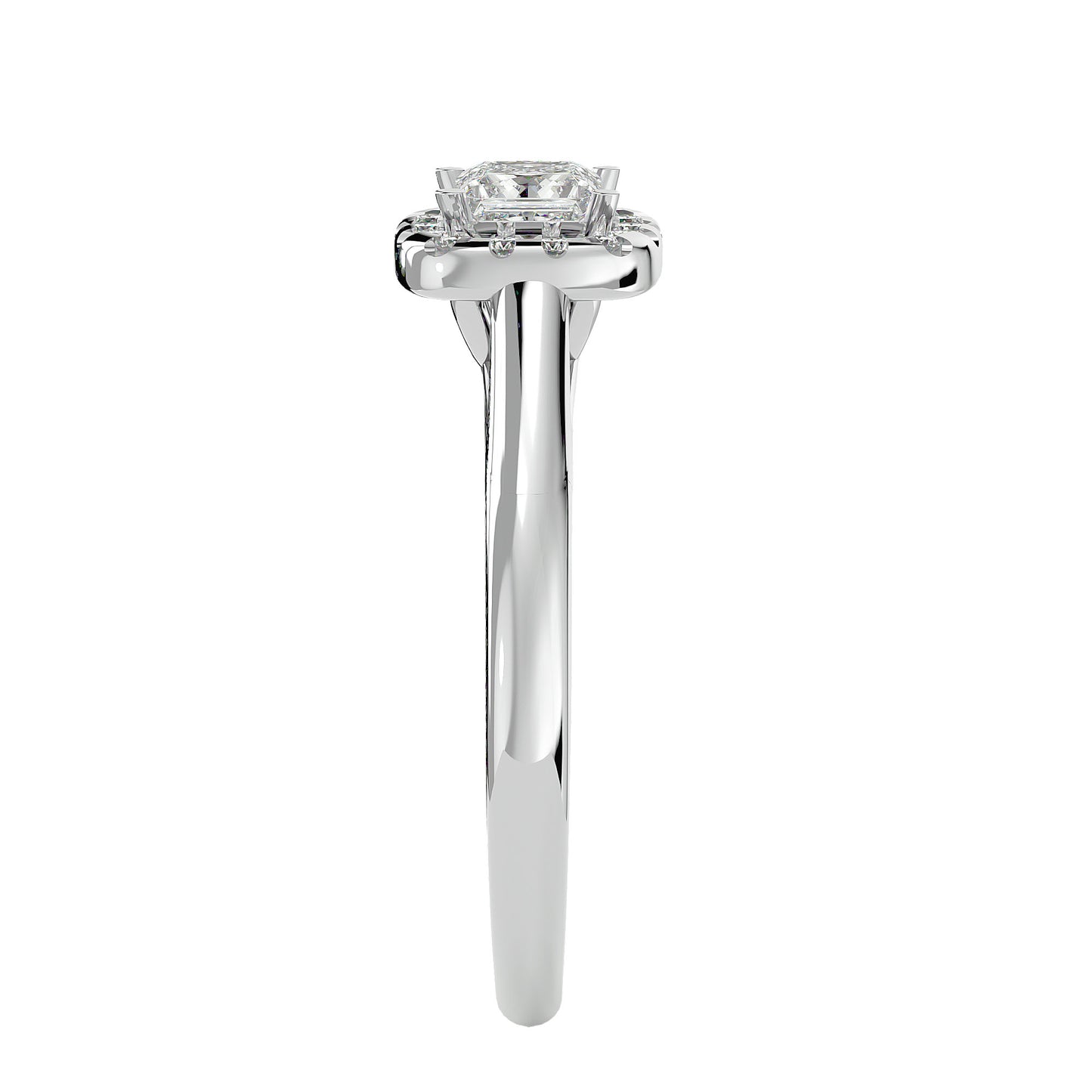 Siya classic halo diamond engagement ring