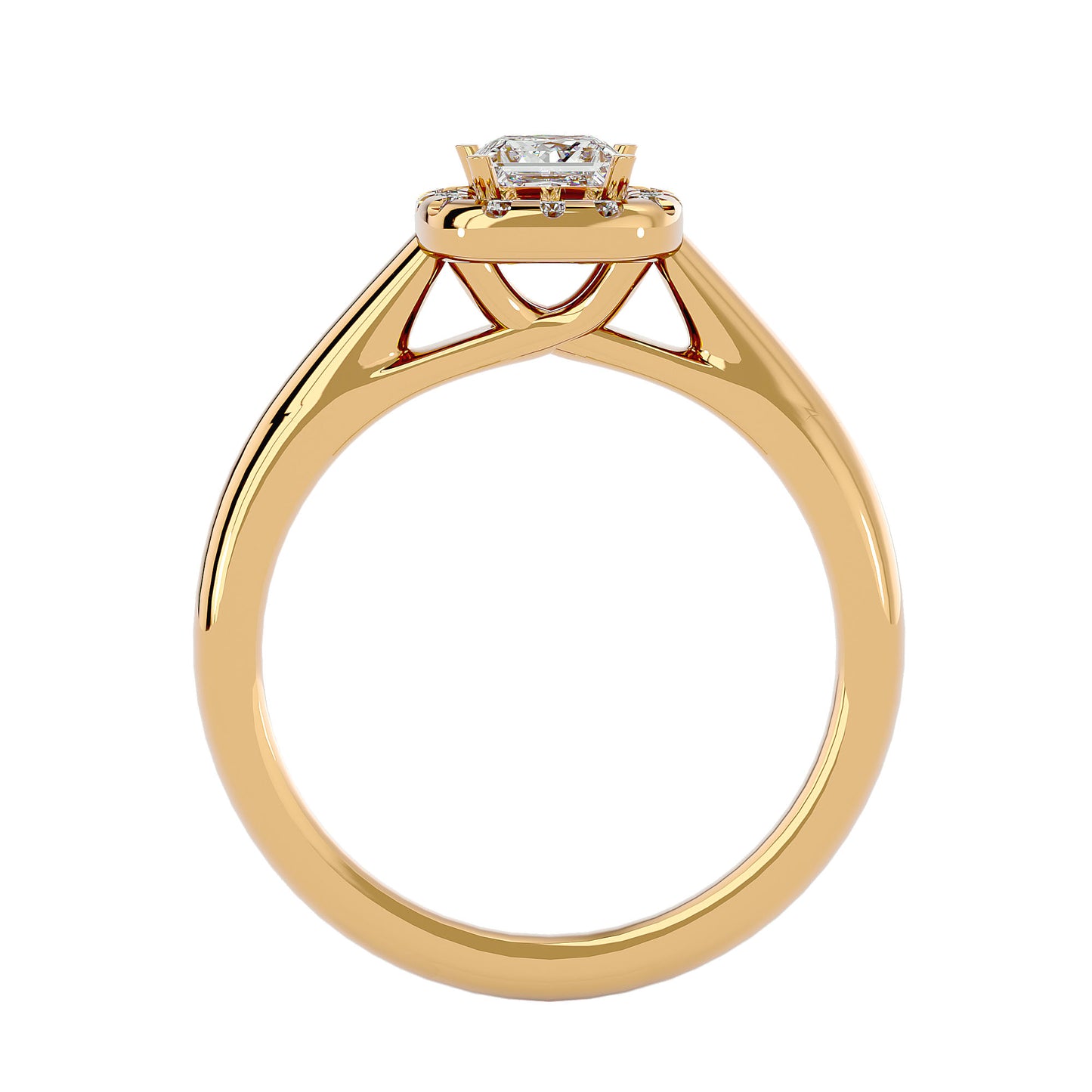 Siya classic halo diamond engagement ring