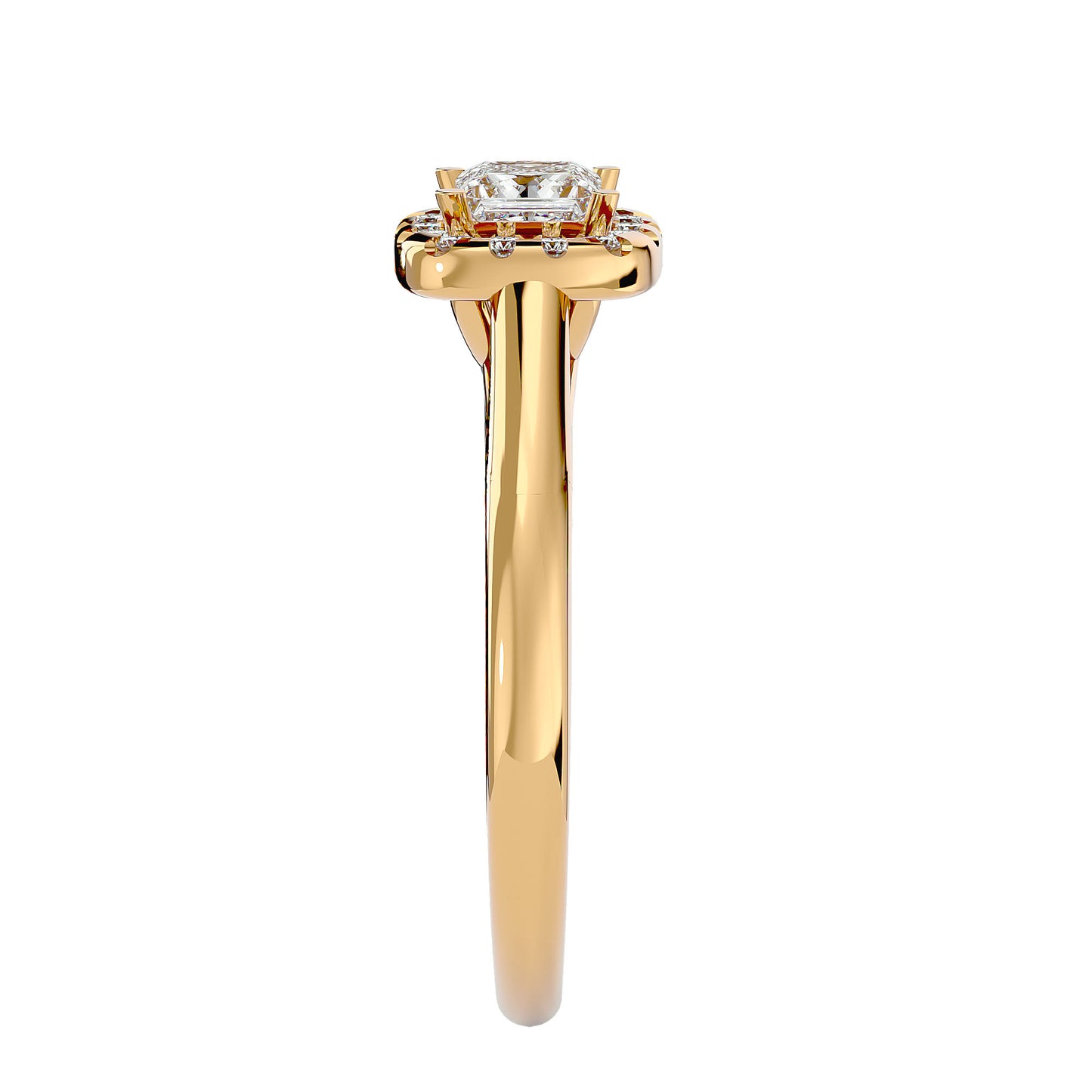 Siya classic halo diamond engagement ring