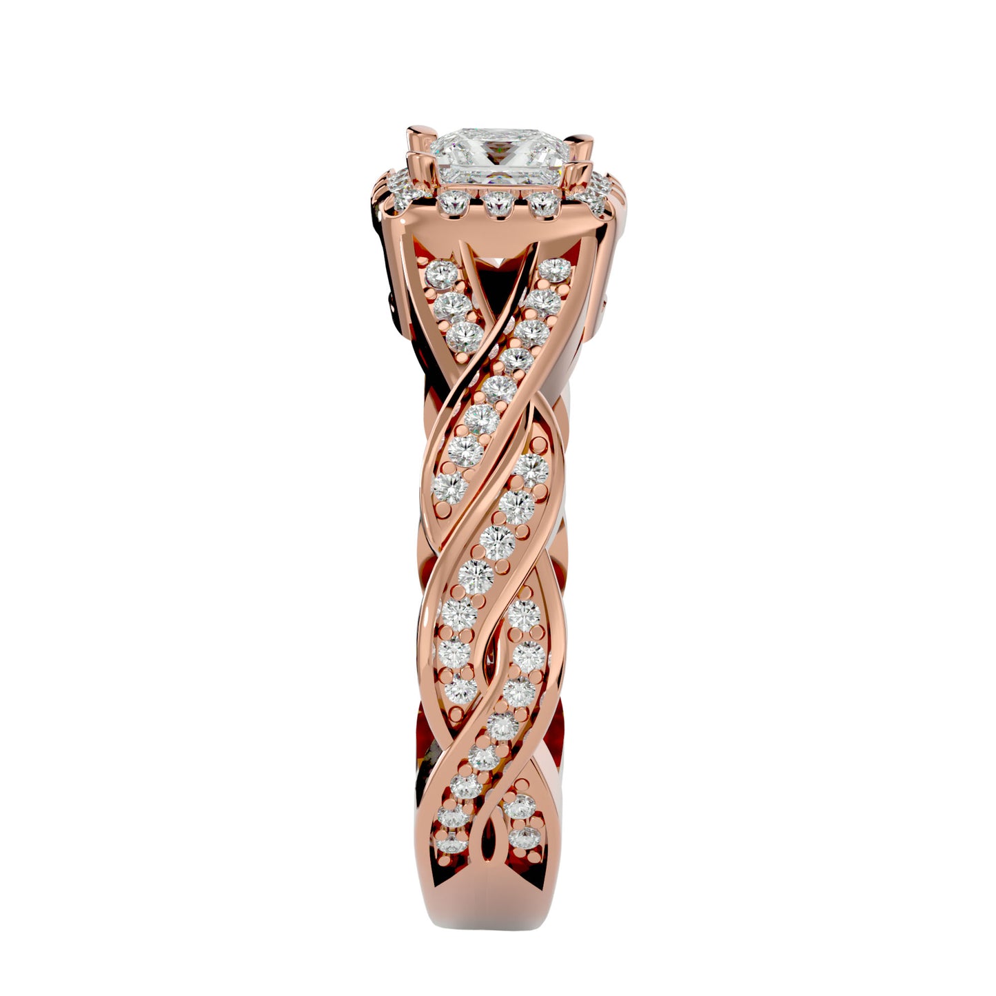 Eden criss cross diamond engagement ring