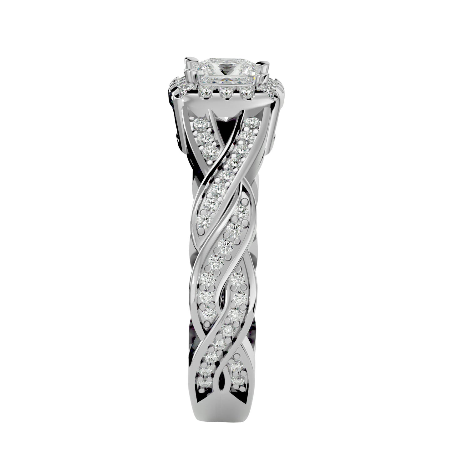 Eden criss cross diamond engagement ring