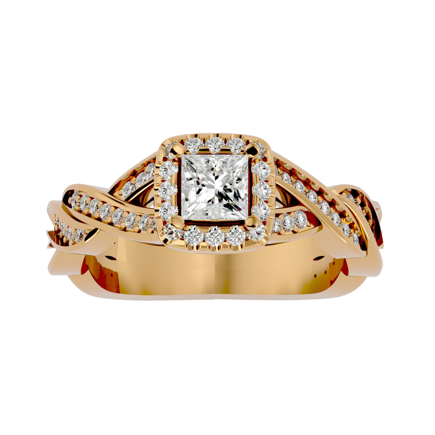 Eden criss cross diamond engagement ring