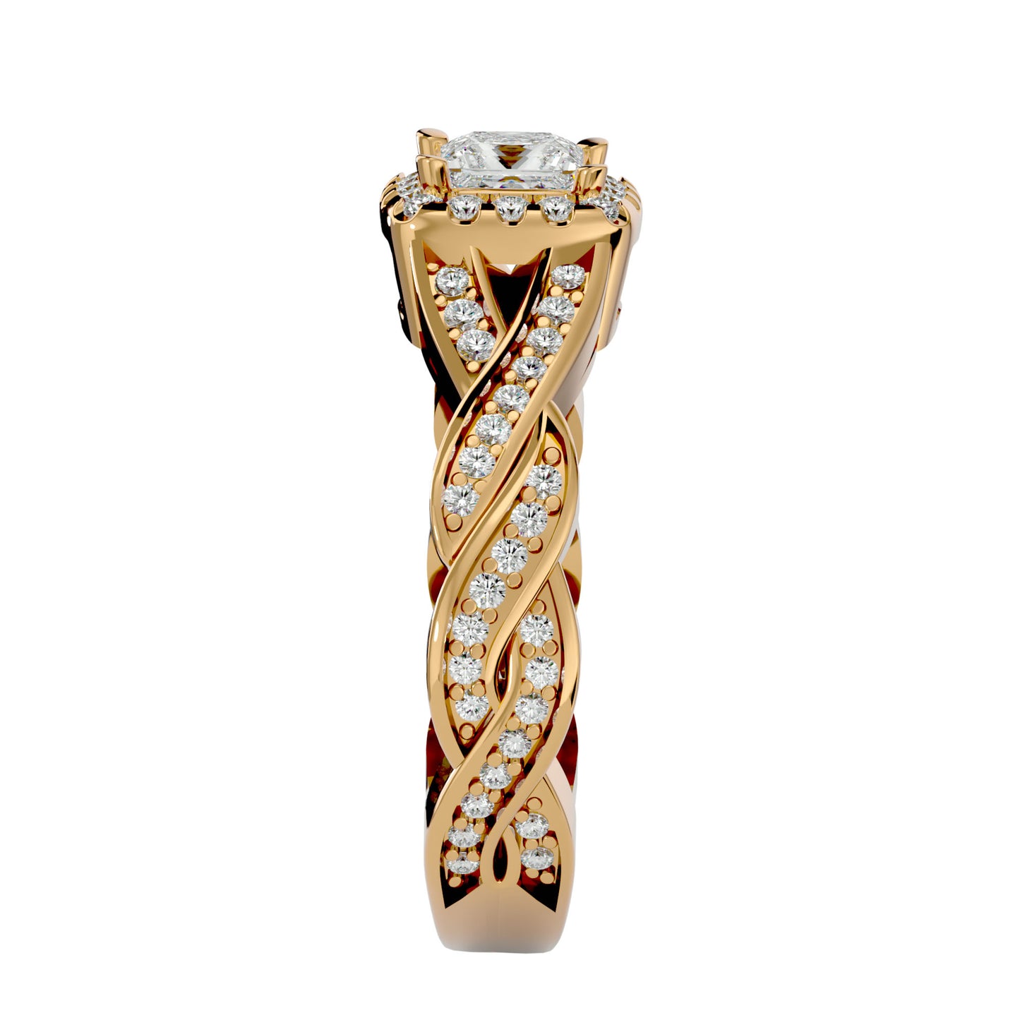 Eden criss cross diamond engagement ring