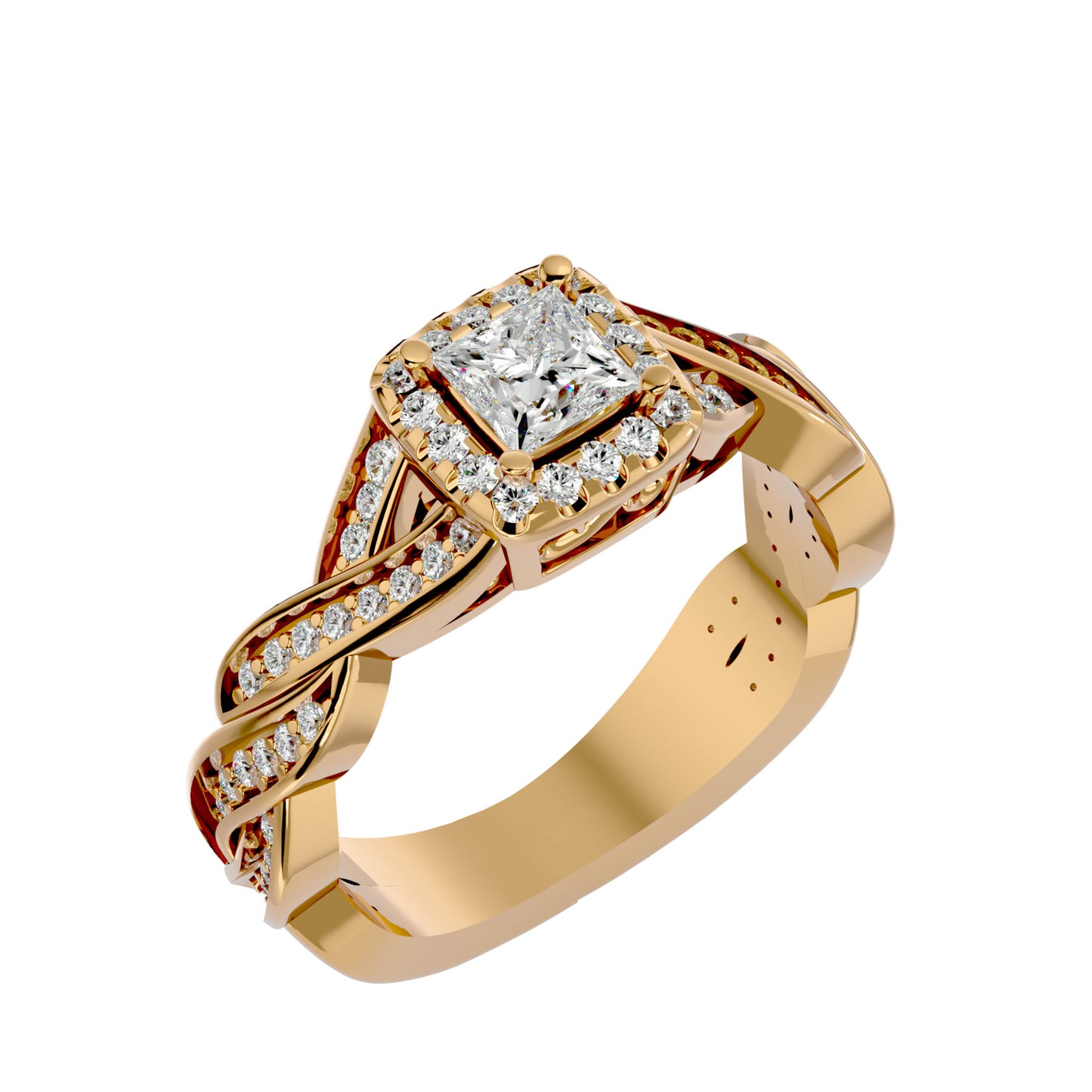Eden criss cross diamond engagement ring