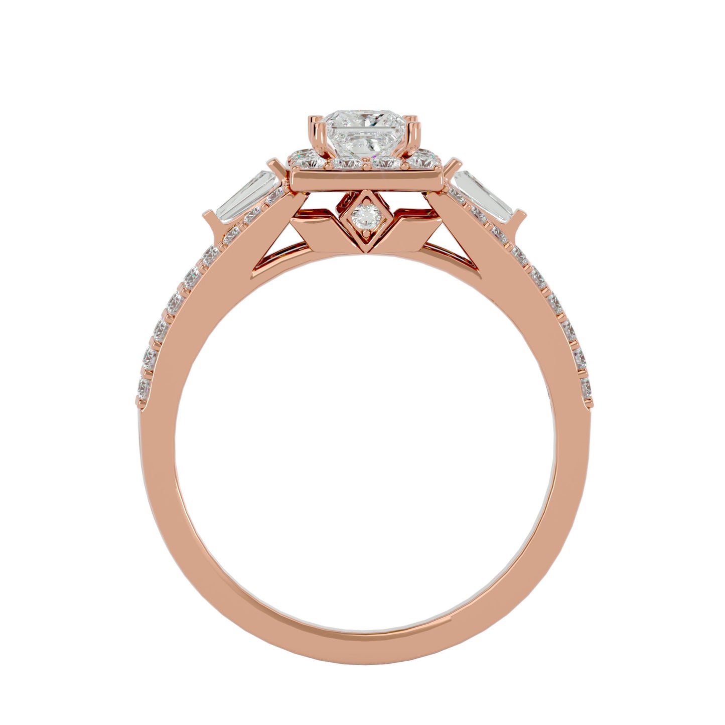 Willy bold channel setting diamond engagement ring