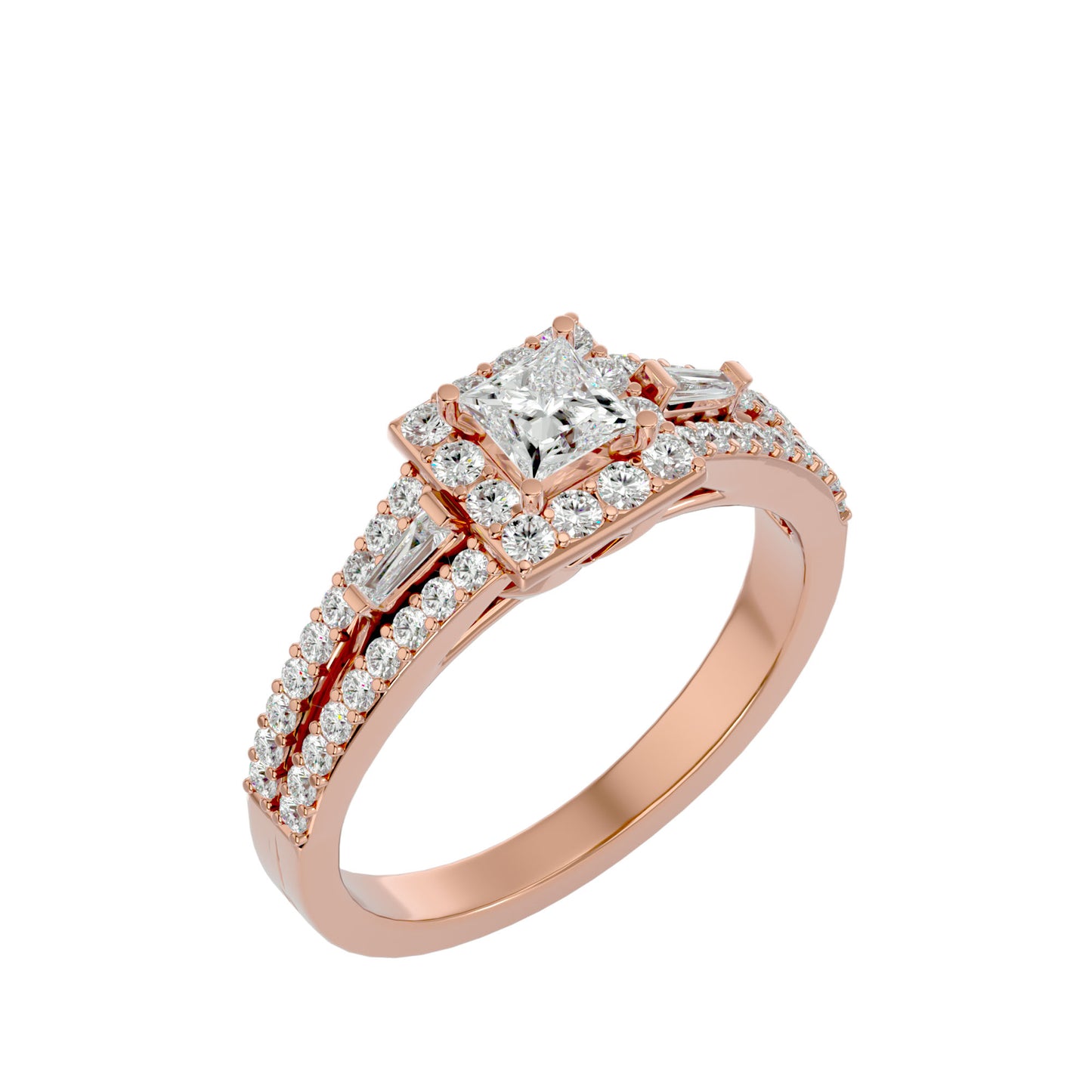 Willy bold channel setting diamond engagement ring
