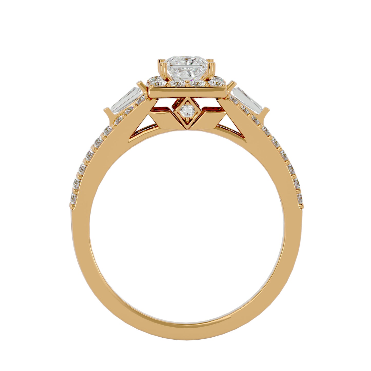 Willy bold channel setting diamond engagement ring