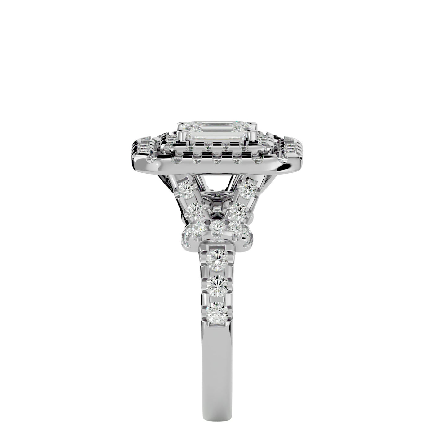 Marrie halo Radiant diamond engagement ring