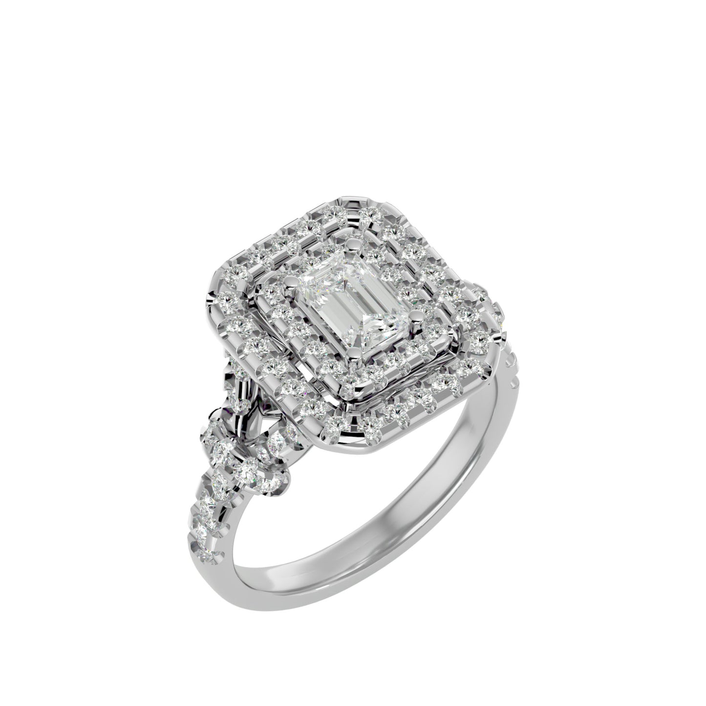 Marrie halo Radiant diamond engagement ring