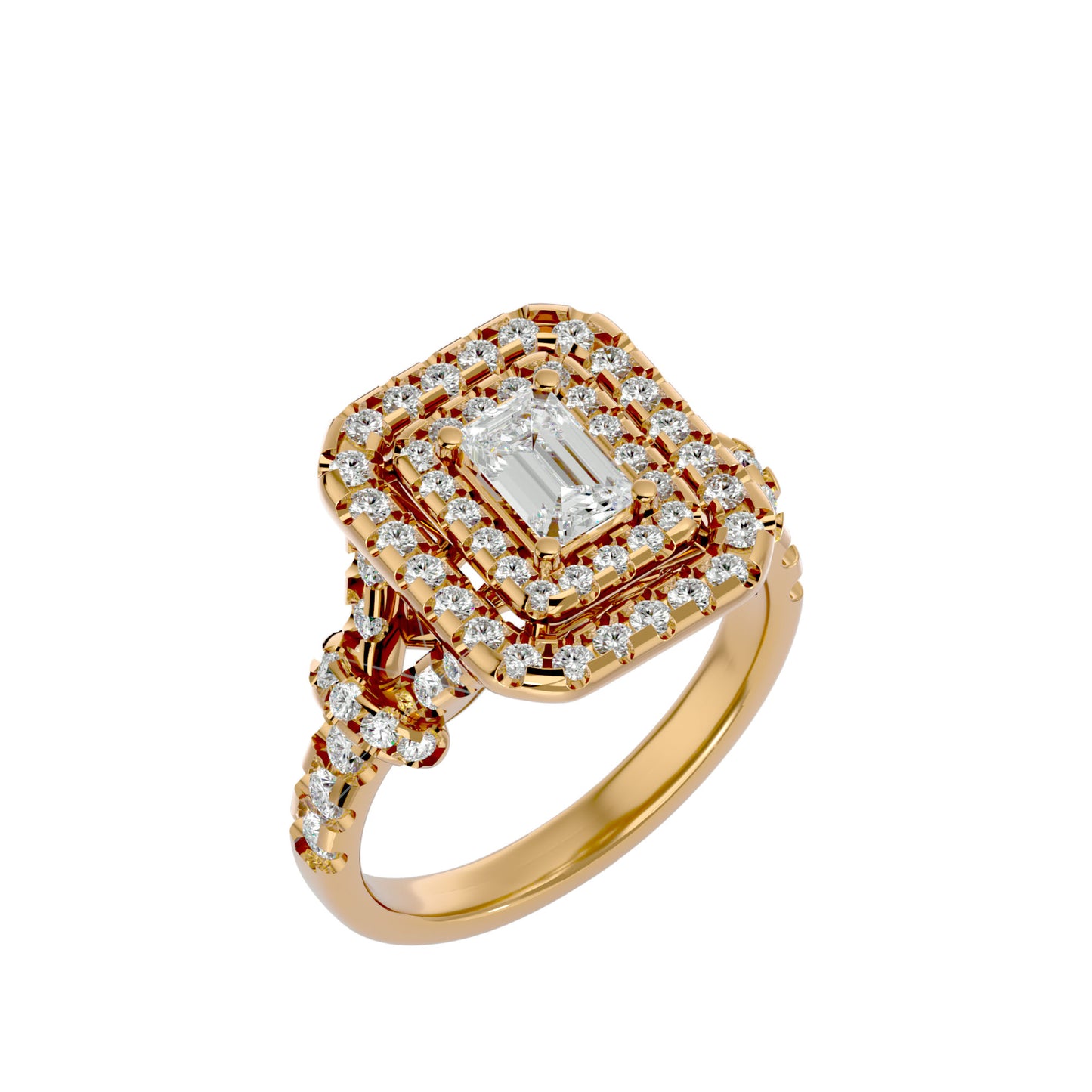 Marrie halo Radiant diamond engagement ring