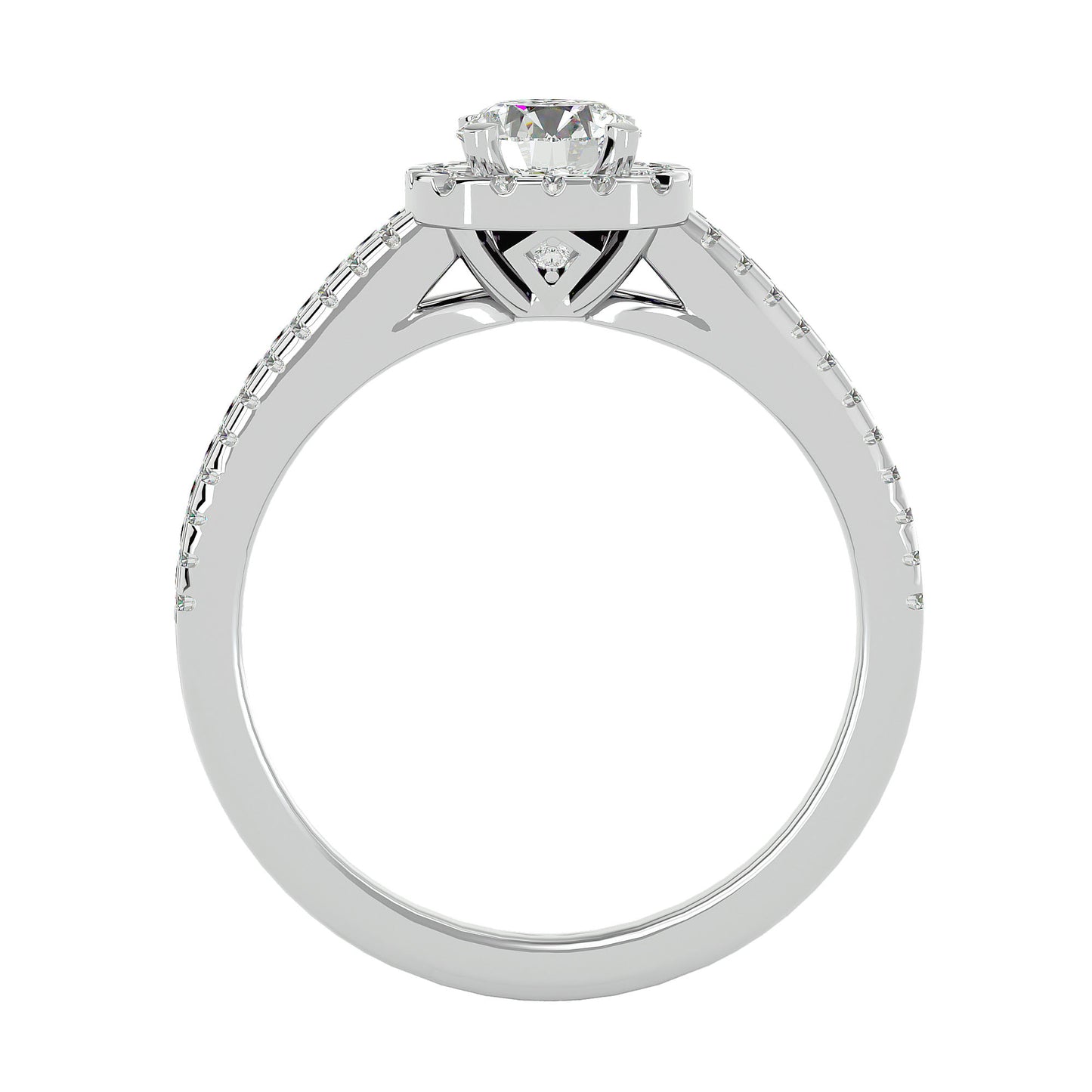 Leilani halo diamond engagement ring