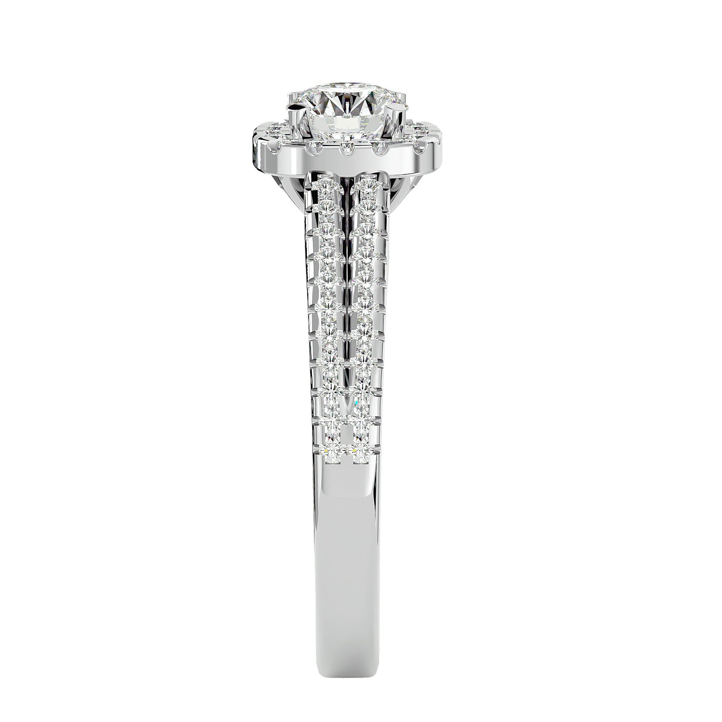 Leilani halo diamond engagement ring