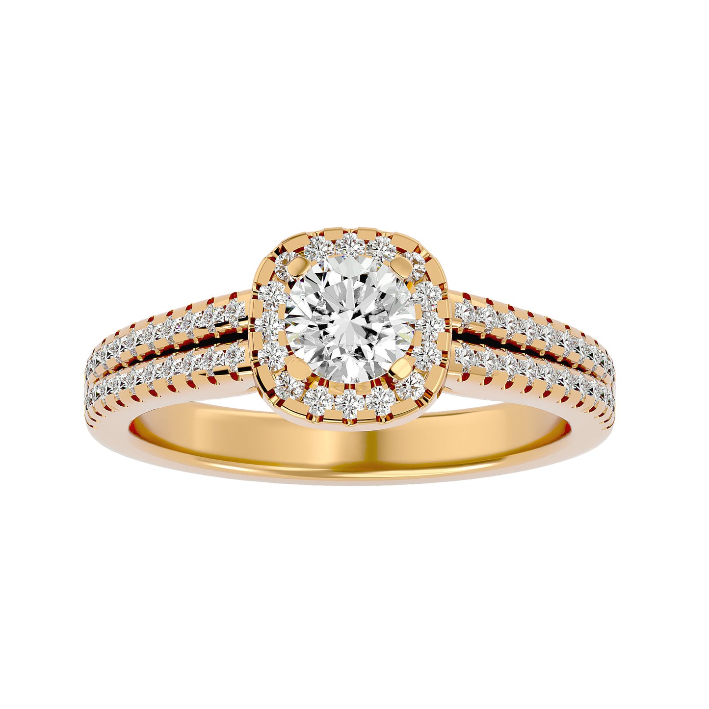 Leilani halo diamond engagement ring