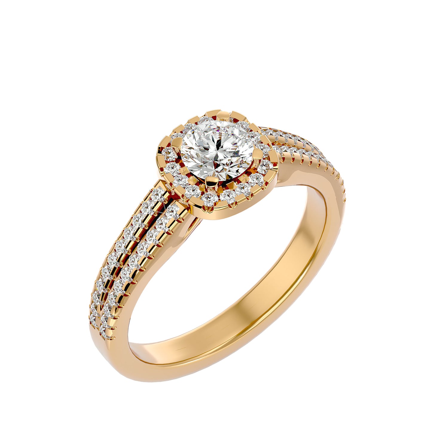 Leilani halo diamond engagement ring