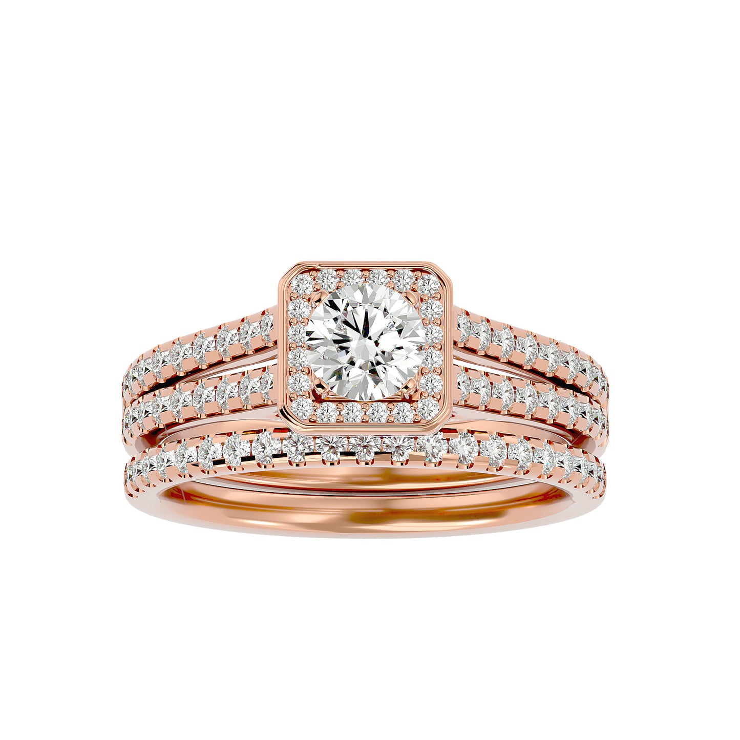 Ines Halo Diamond Engagement Ring