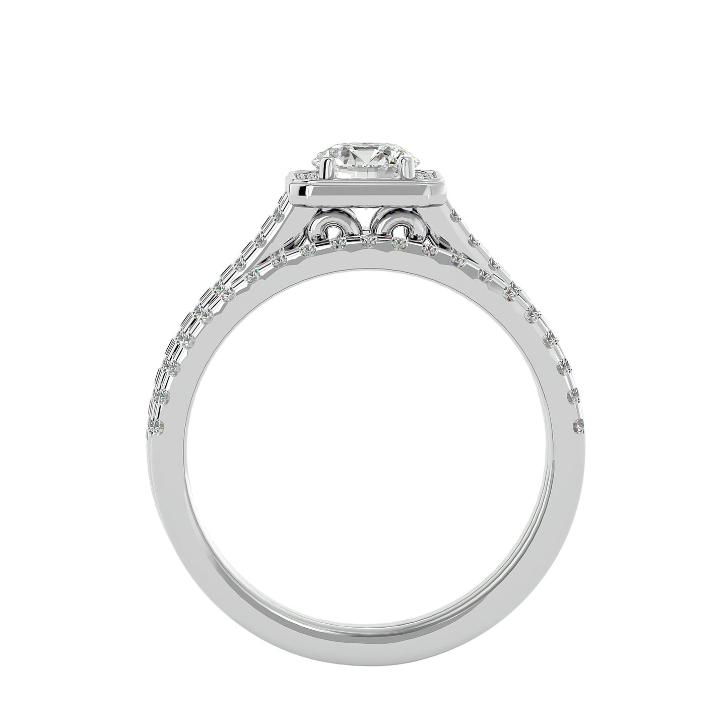 Ines Halo Diamond Engagement Ring