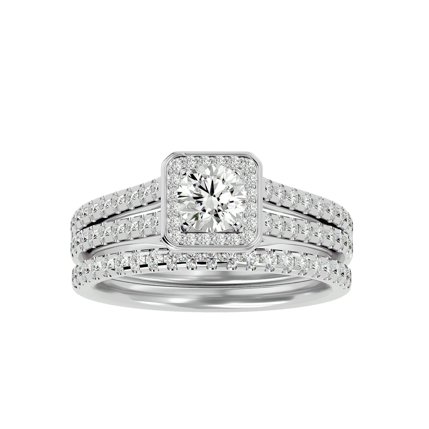 Ines Halo Diamond Engagement Ring