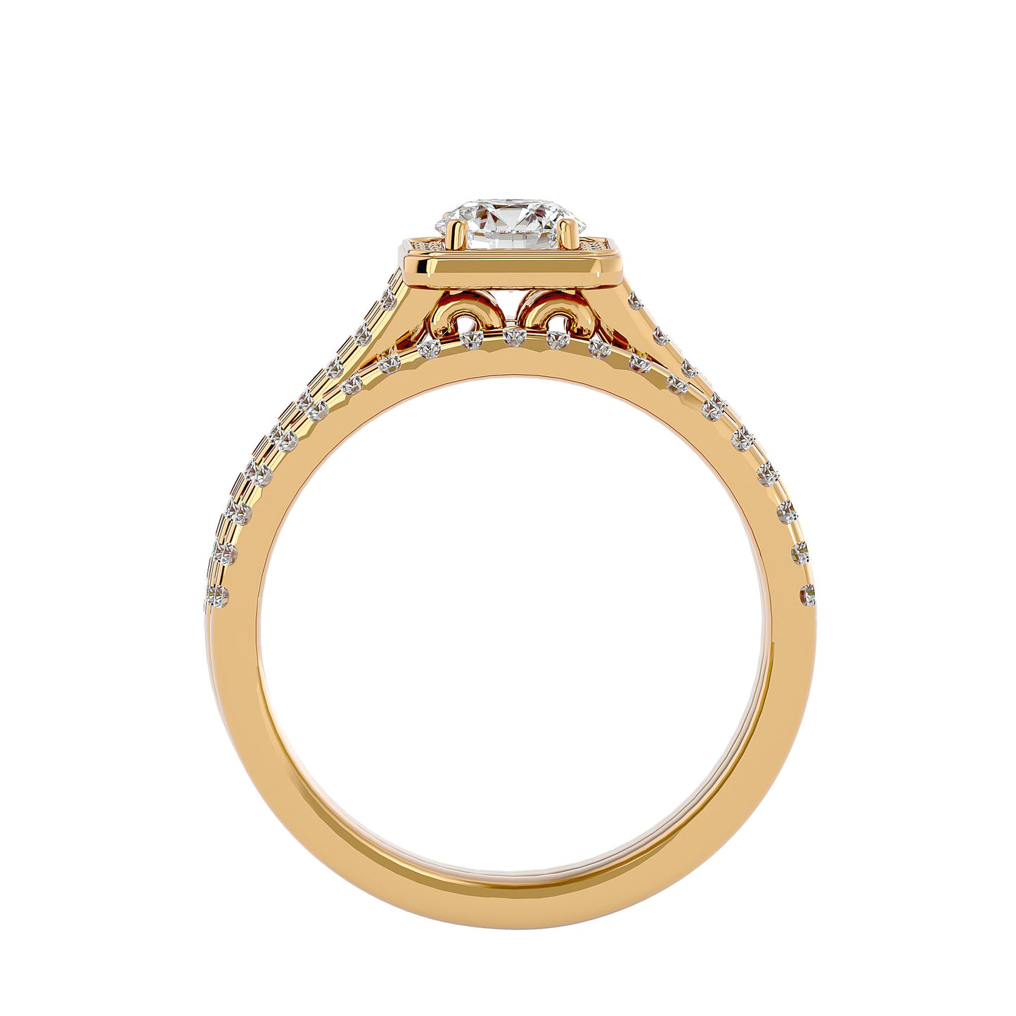 Ines Halo Diamond Engagement Ring