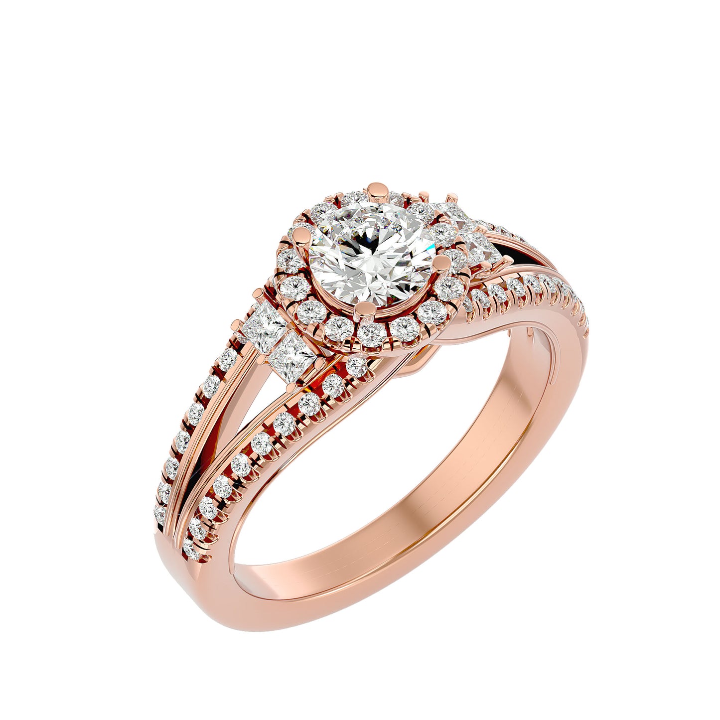 Saskia Halo Diamond Engagement Ring
