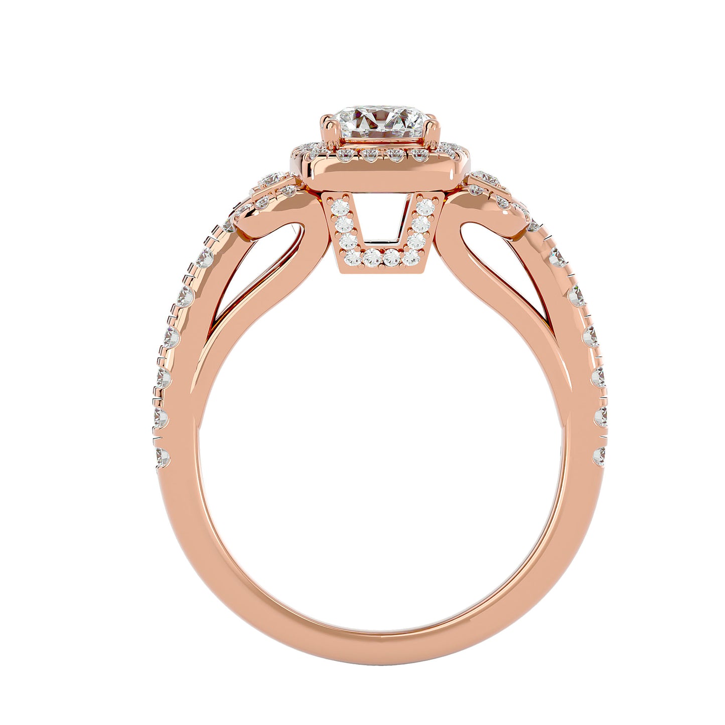 Genevieve Halo Diamond Engagement Ring