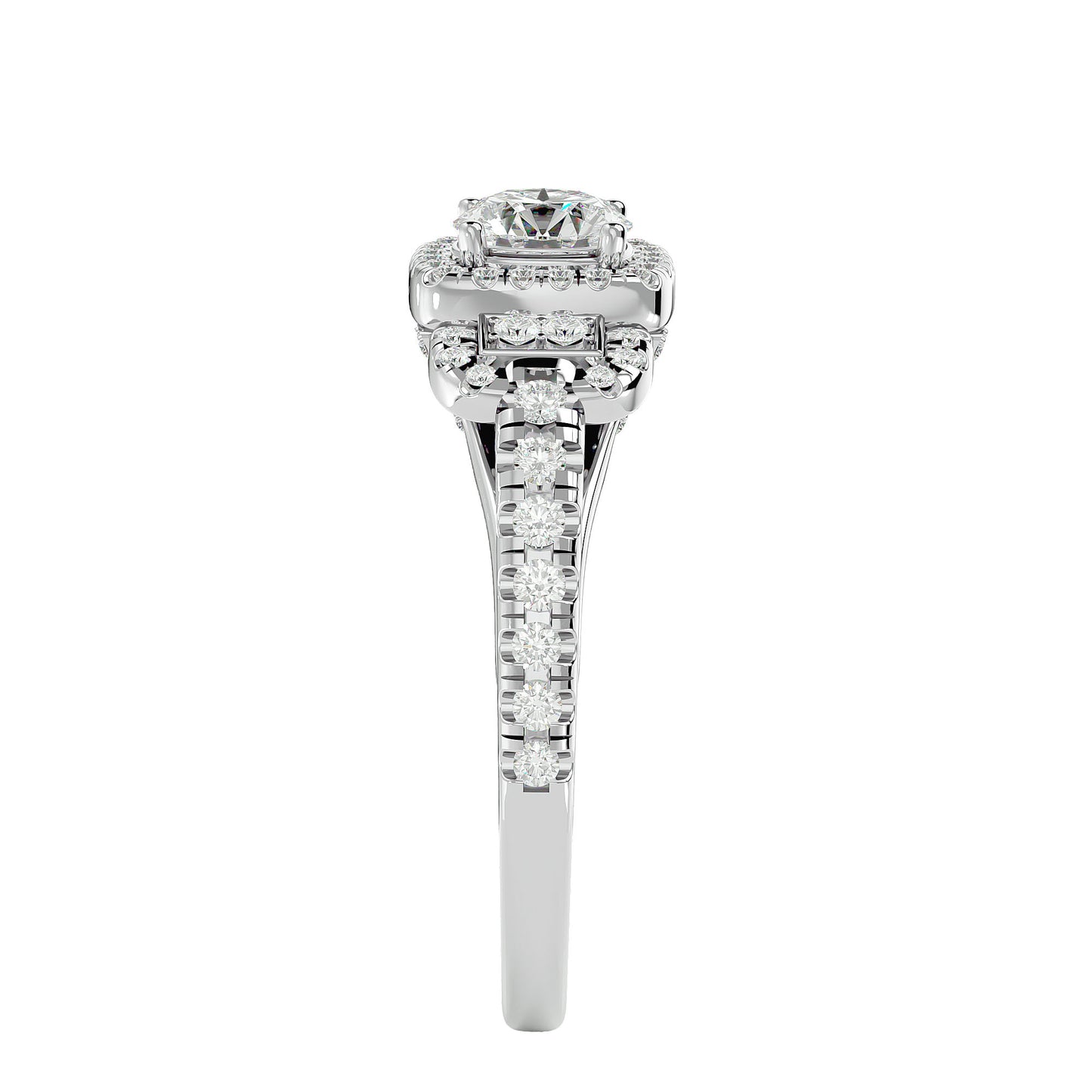 Genevieve Halo Diamond Engagement Ring