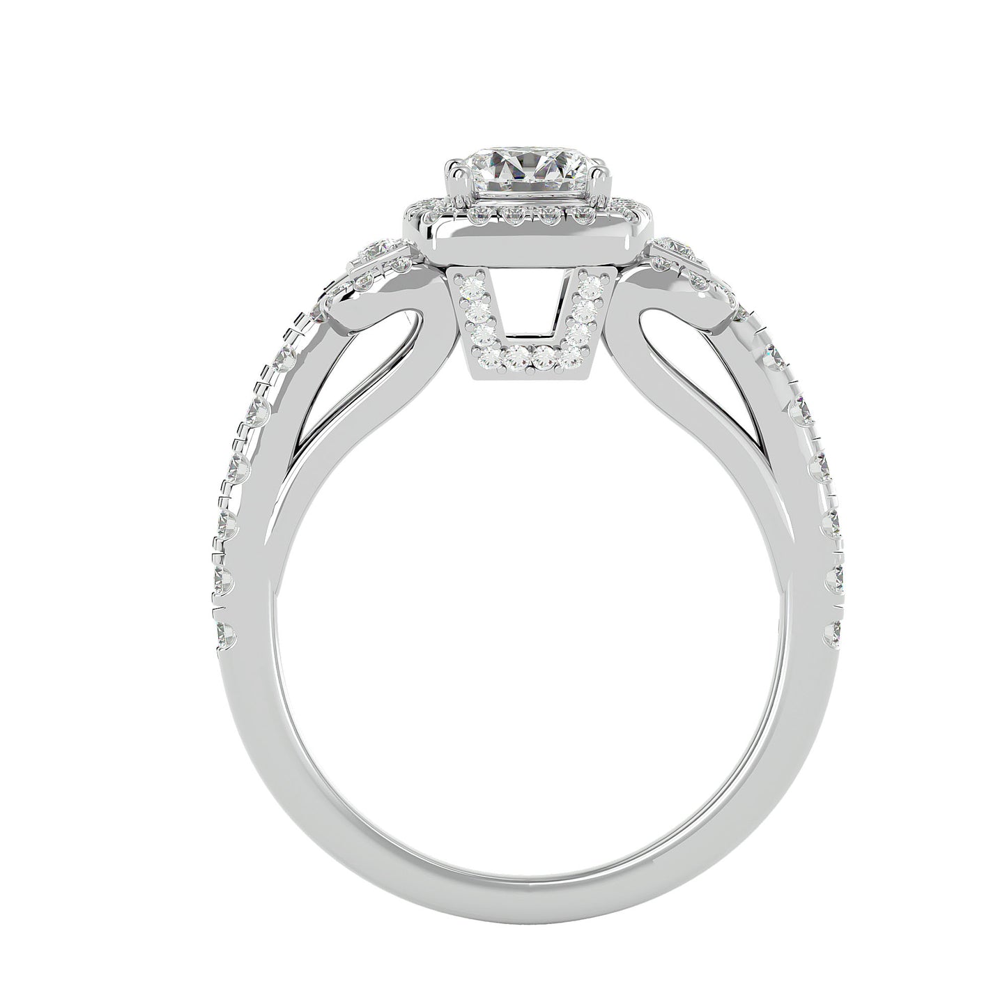 Genevieve Halo Diamond Engagement Ring