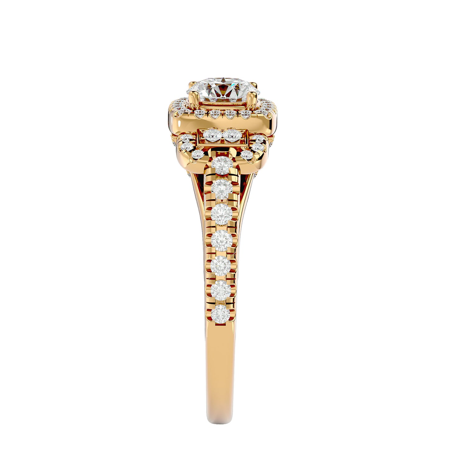Genevieve Halo Diamond Engagement Ring