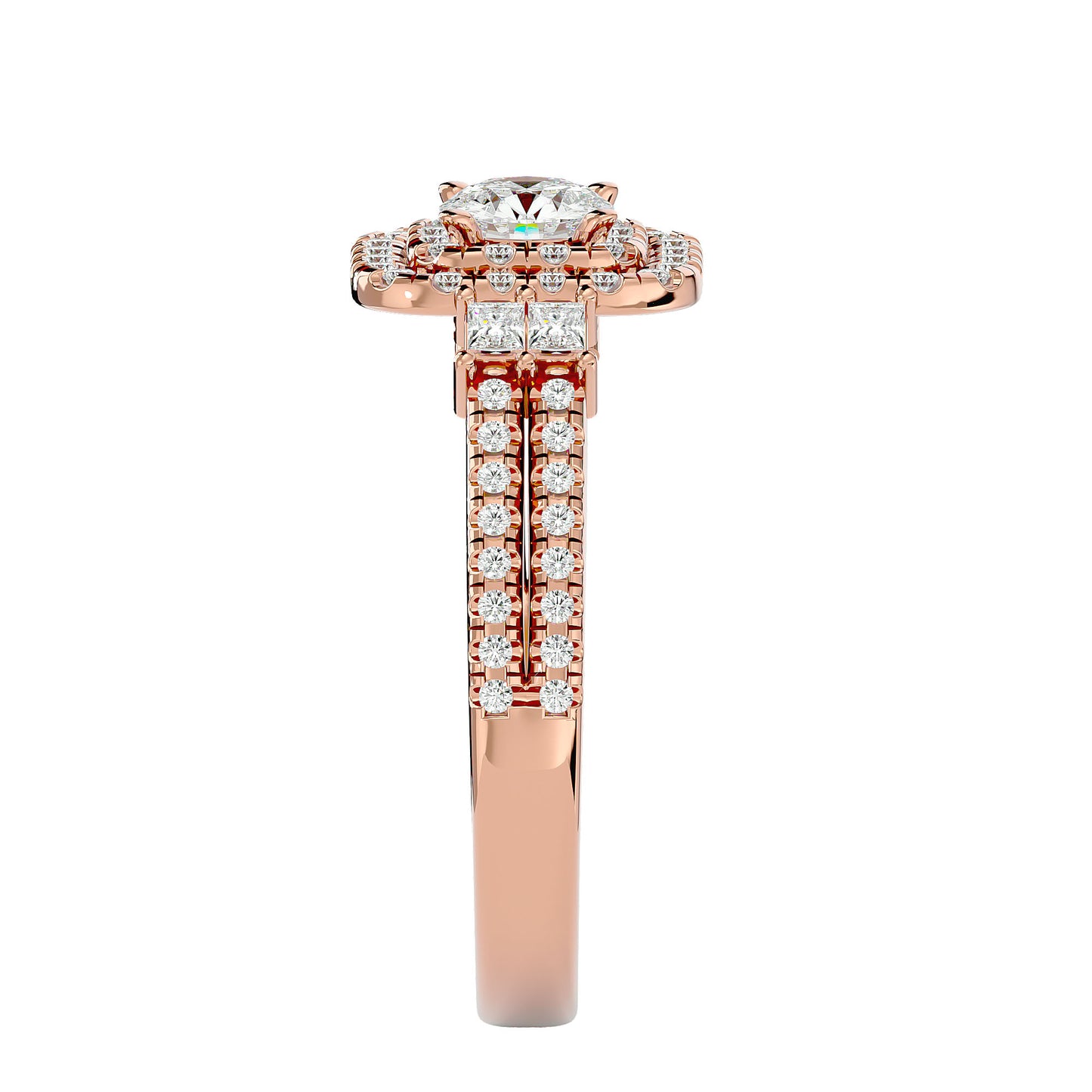 Tessa Double Halo Diamond Engagement Ring