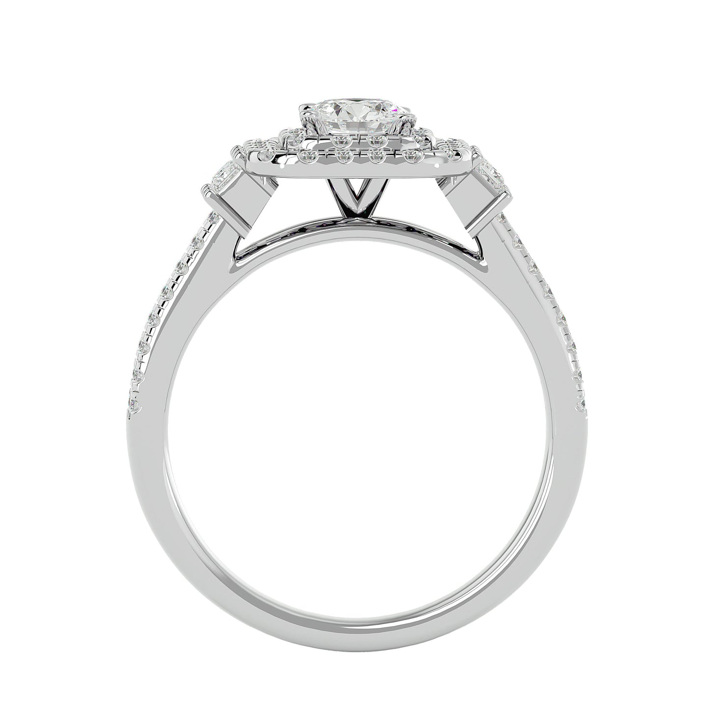 Tessa Double Halo Diamond Engagement Ring