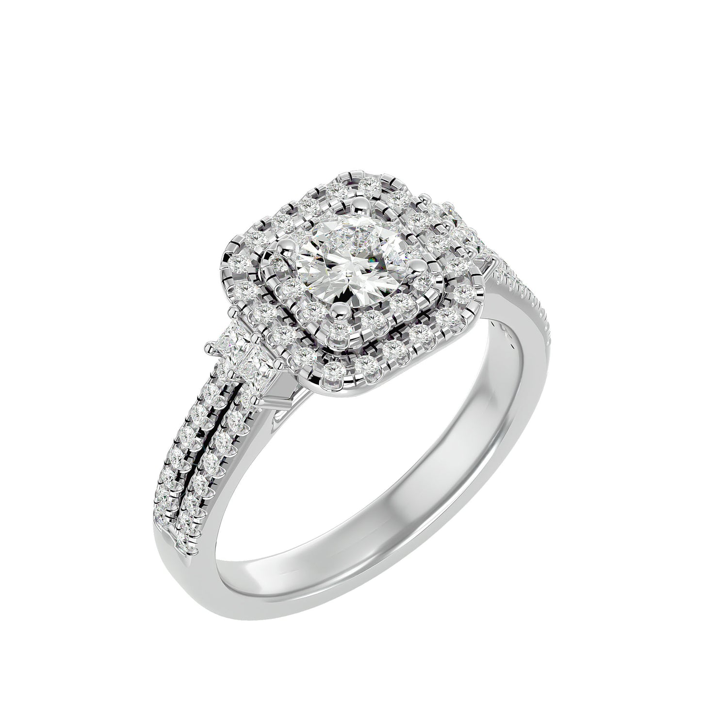 Tessa Double Halo Diamond Engagement Ring