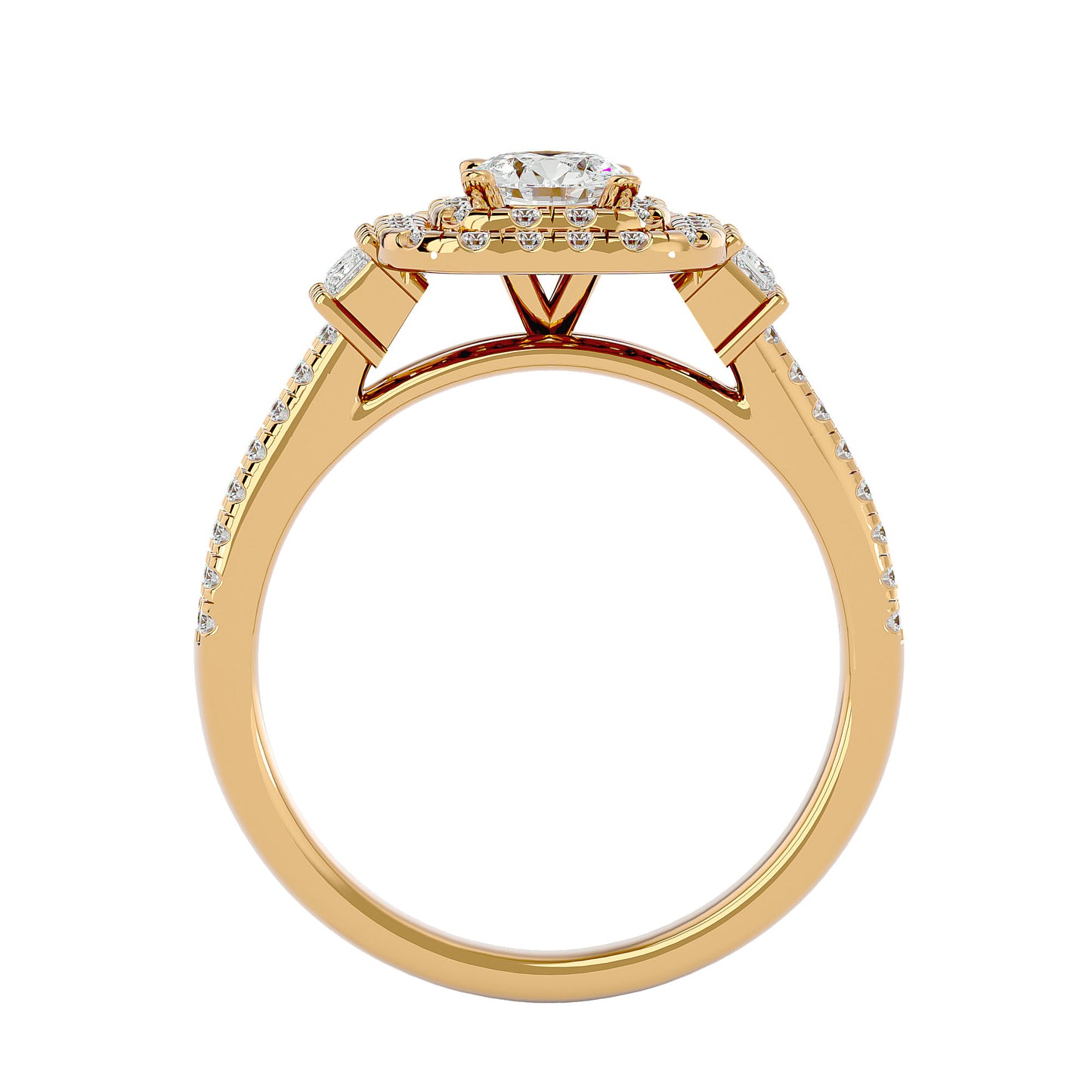 Tessa Double Halo Diamond Engagement Ring