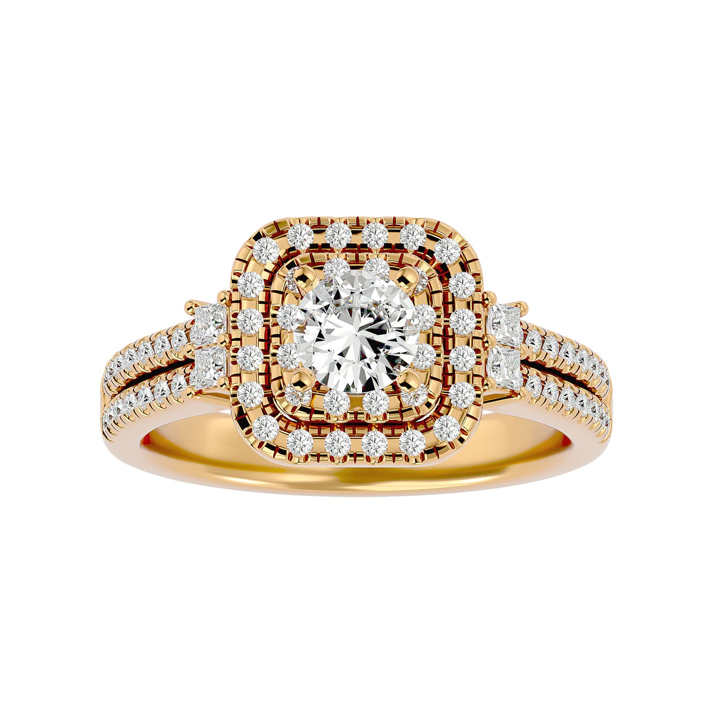 Tessa Double Halo Diamond Engagement Ring