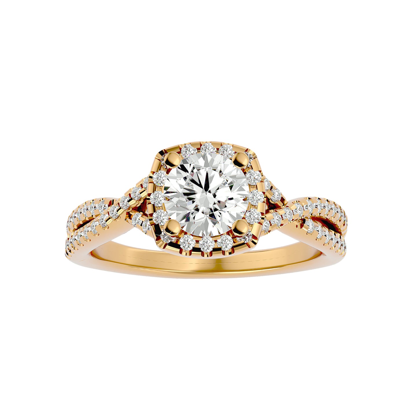 Juliette Halo Diamond Engagement Ring