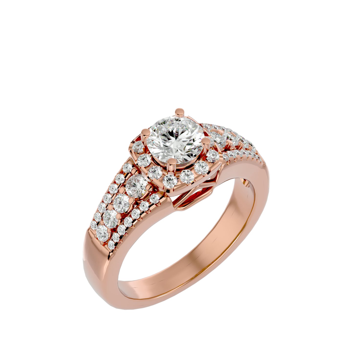 Aline Halo Diamond Engagement Ring
