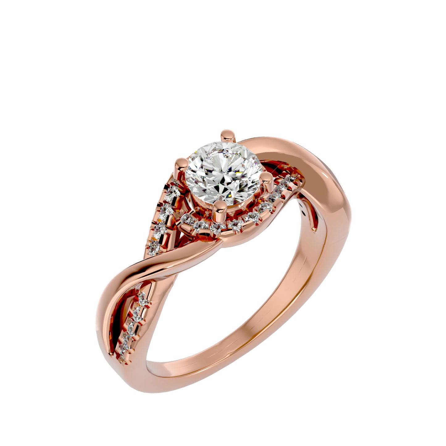 Samira Halo Diamond Engagement Ring