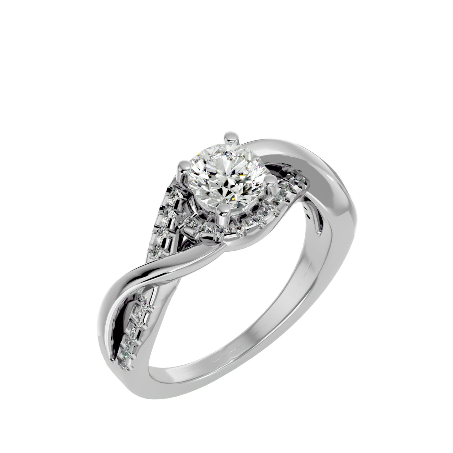 Samira Halo Diamond Engagement Ring
