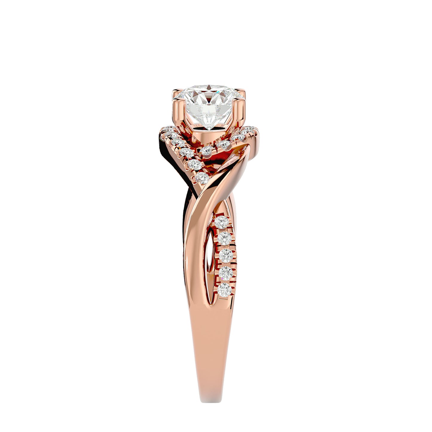Hana Bypass Diamond Engagement Ring