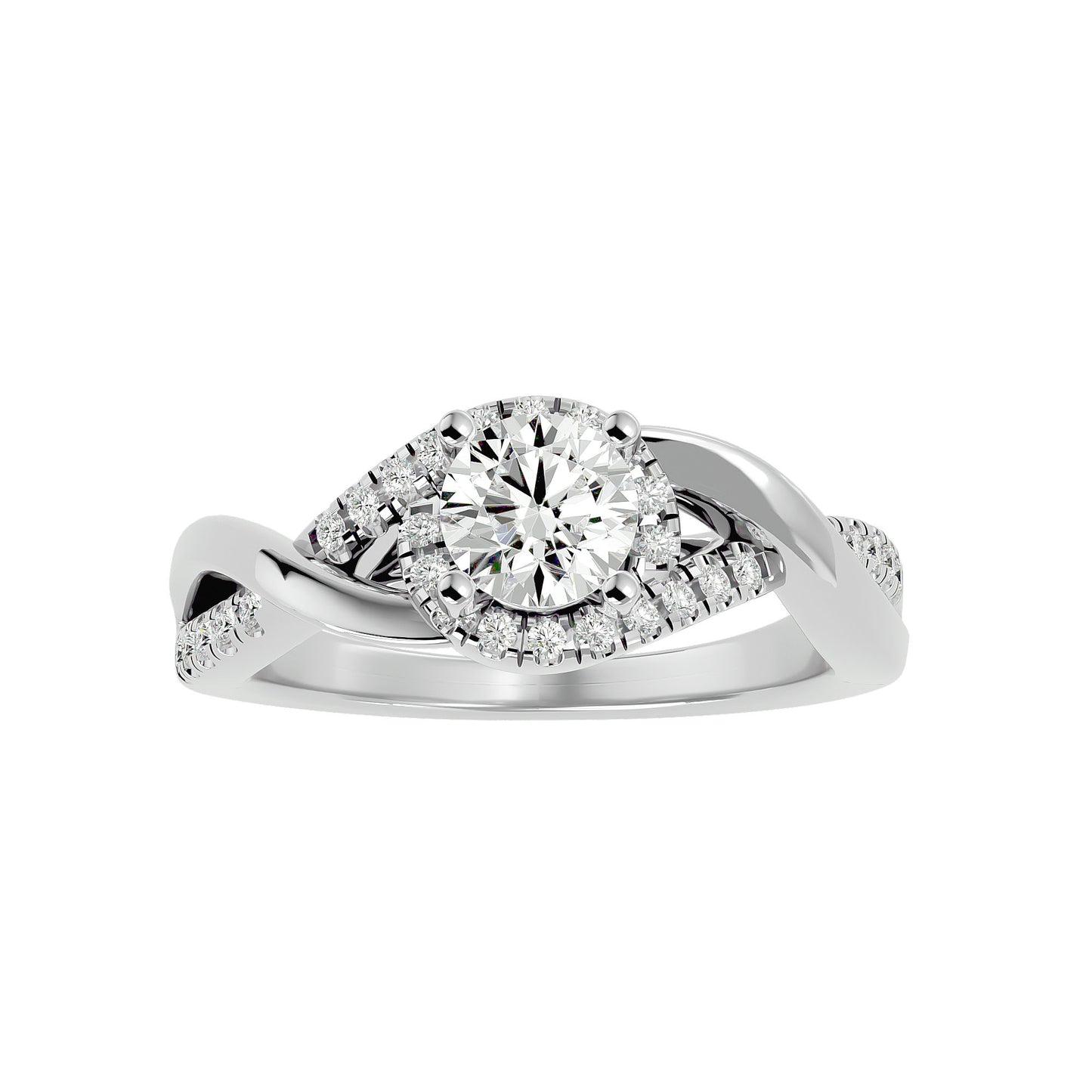 Hana Bypass Diamond Engagement Ring