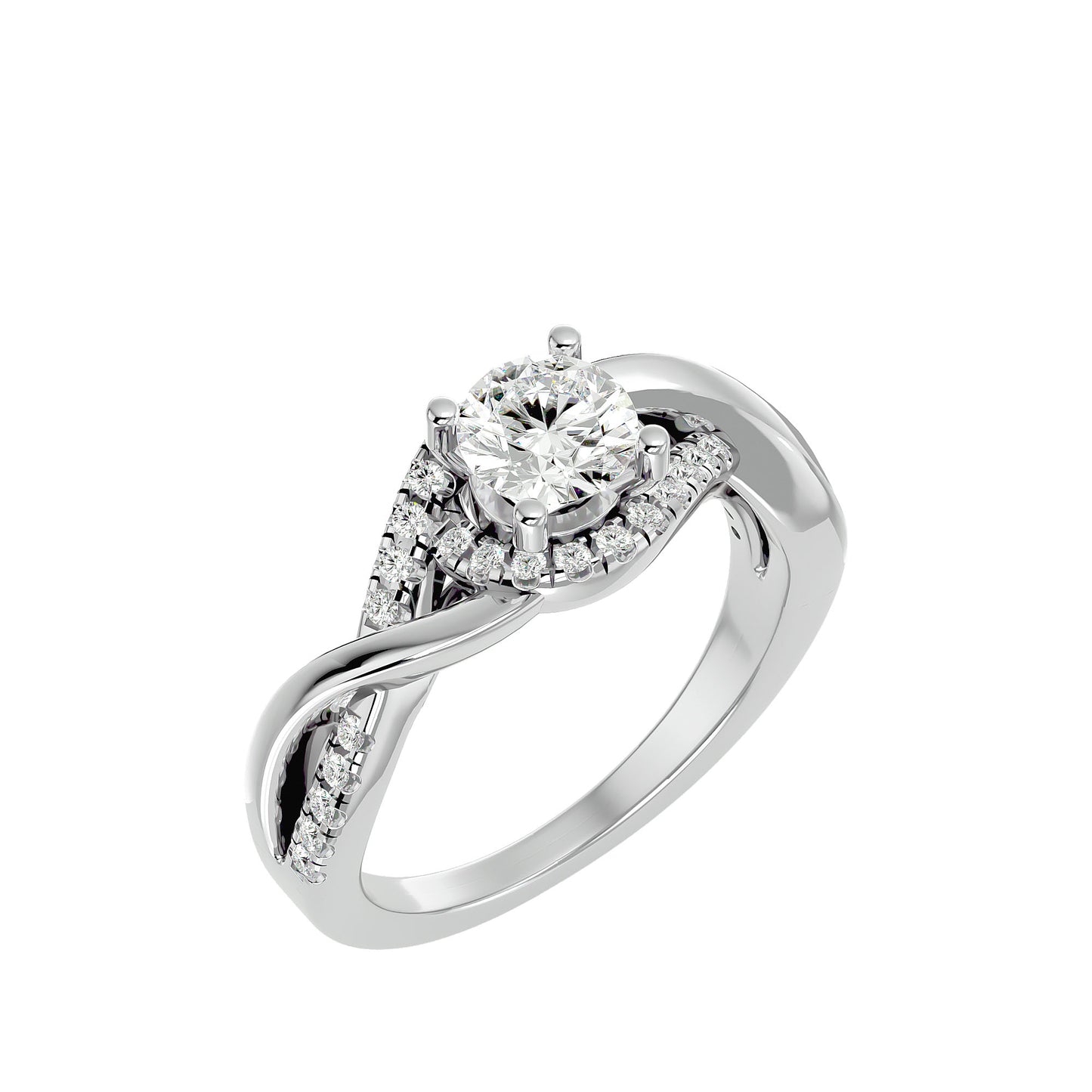 Hana Bypass Diamond Engagement Ring