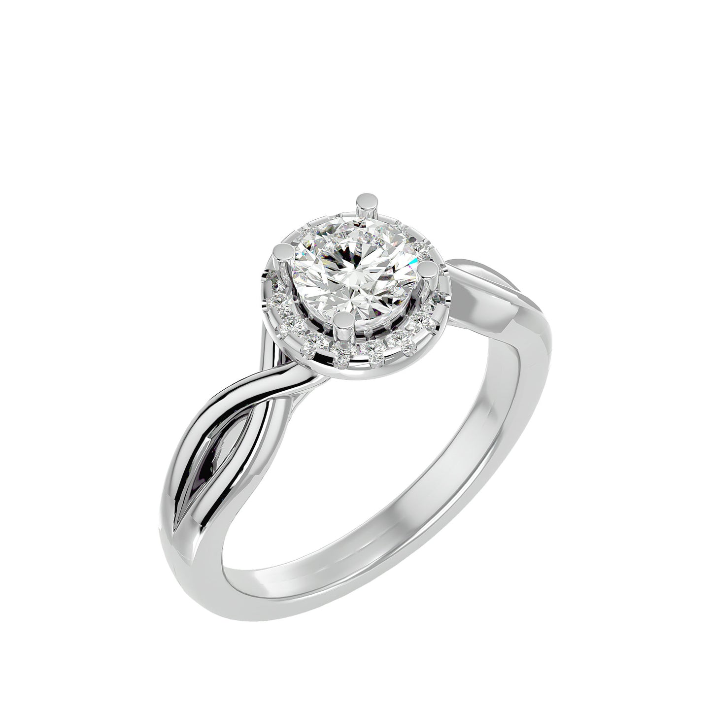 Emilia Halo Diamond Engagement Ring